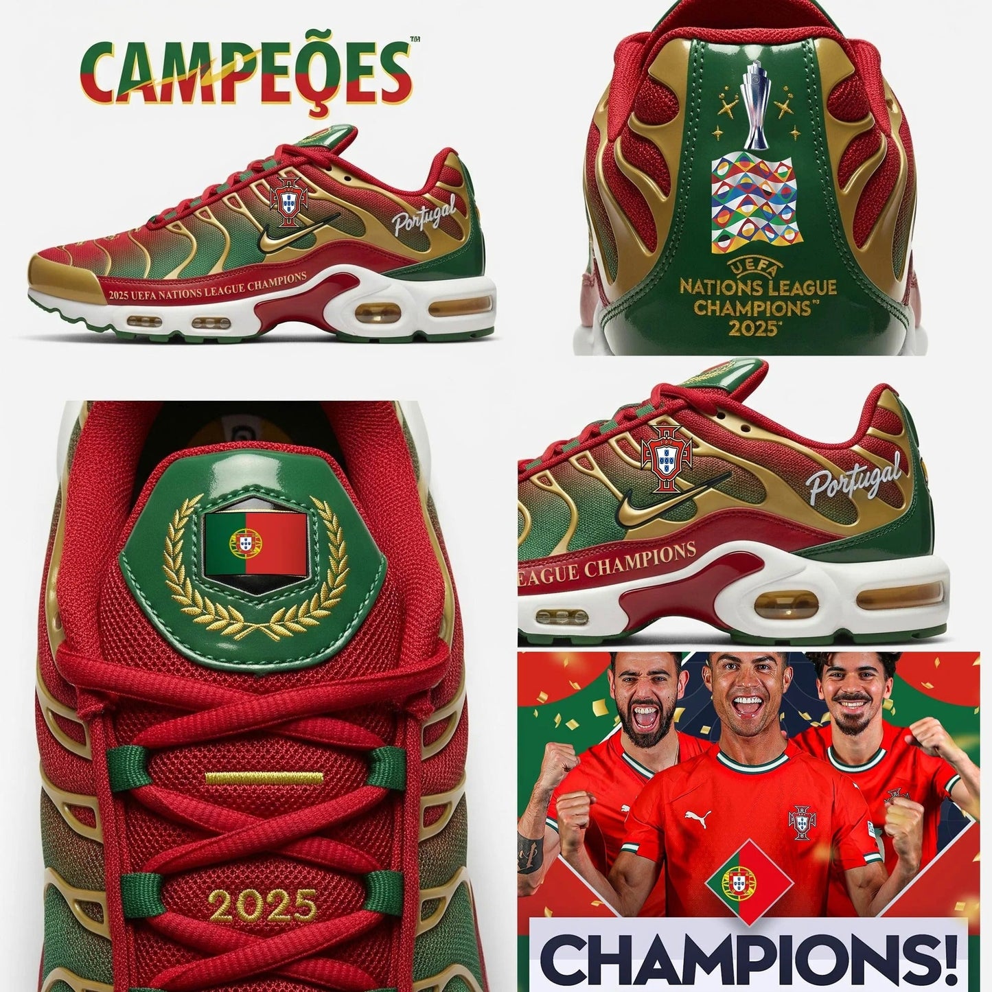 Portugal National Football Team Champions Air Max Shoes Plus DDTCTND