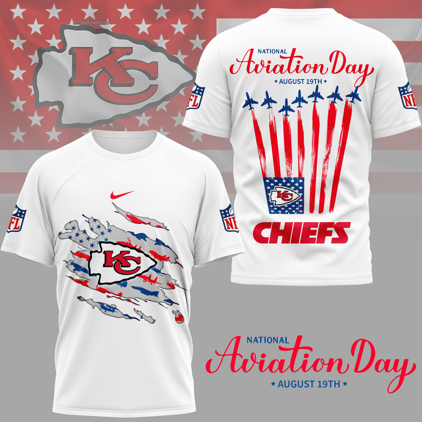 KCC Premium National Aviation Day 3D Shirt DDT TTV