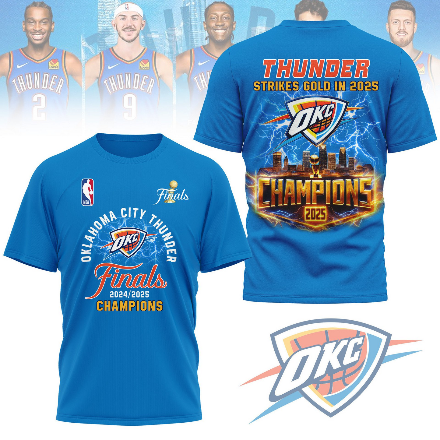 OKC NBA Finals Champions 2025 V16 Shirt DDT TTV