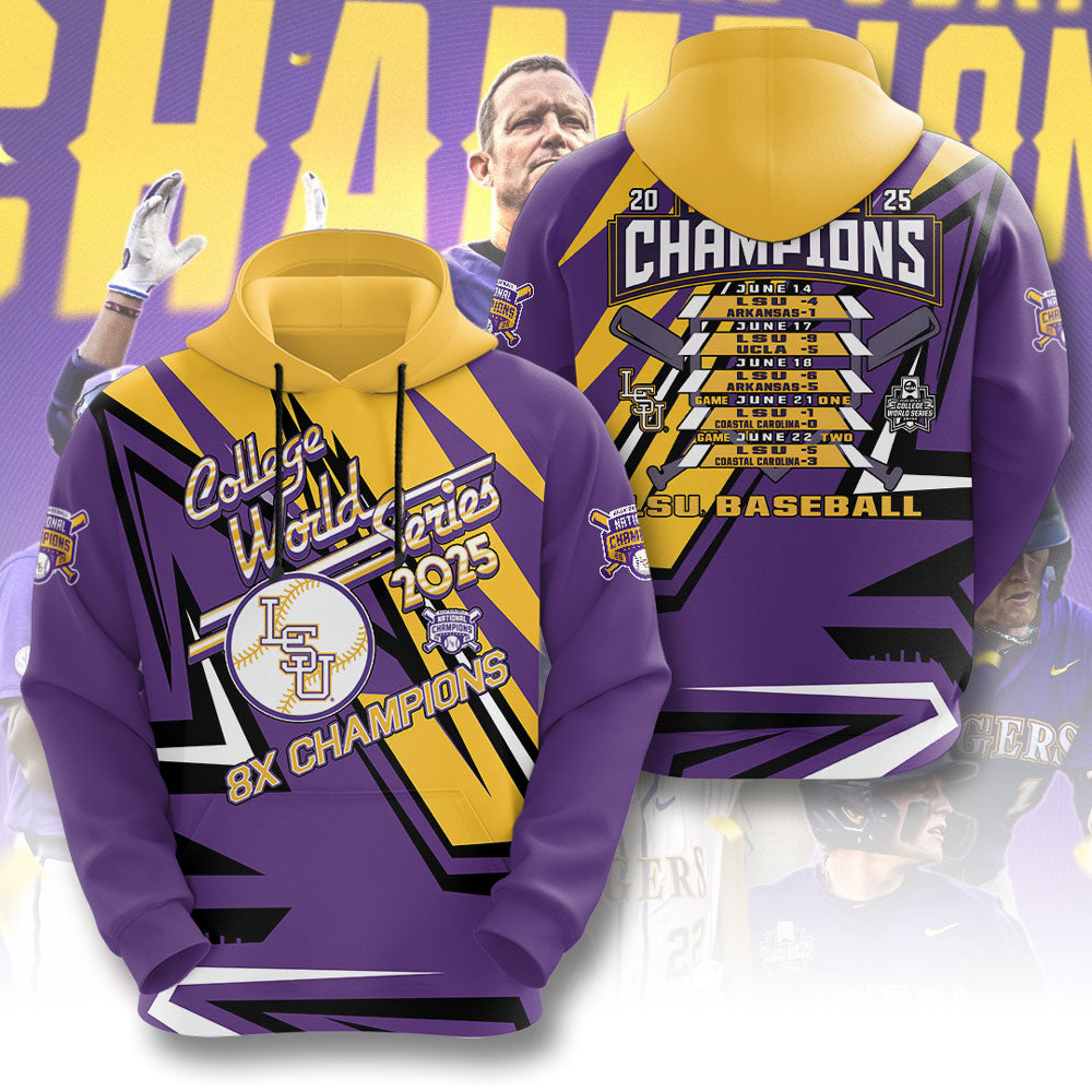 LSU Wins 2025 DI Baseball National Championship V12 Shirt DDT CTND