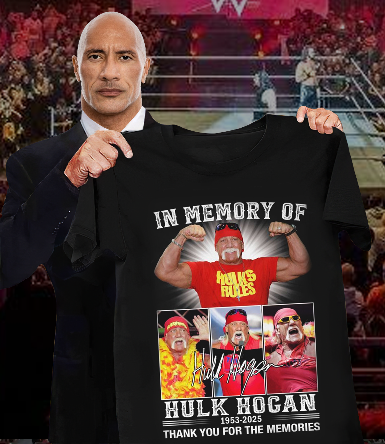 Hulk Hogan “In Loving Memory” 2D Shirt V8 DatND DVT