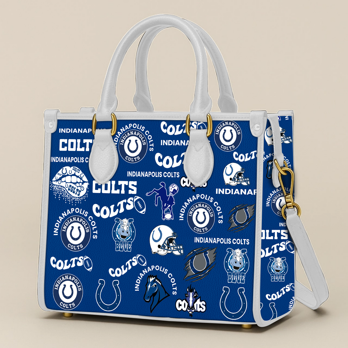 Indianapolis Colts Women Leather Hand Bag V1 DATND TANTD