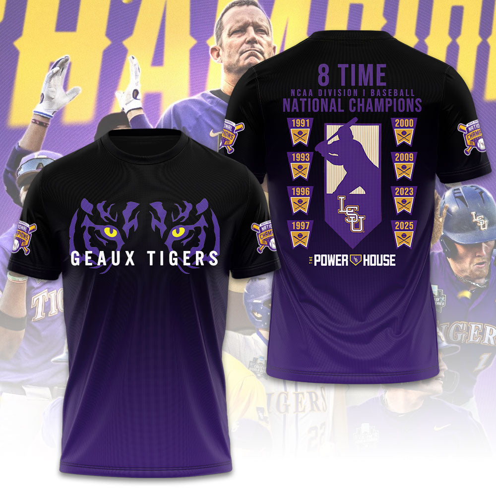 LSU Wins 2025 DI Baseball National Championship V18 Shirt DDT CTND