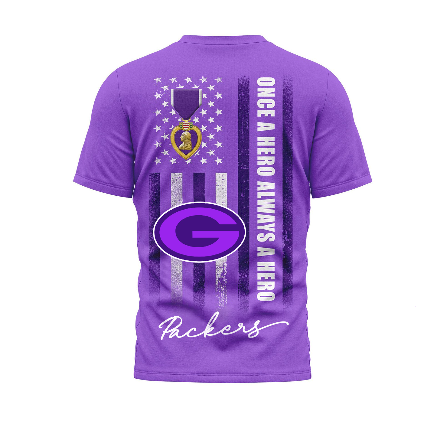 GBP Premium National Purple Hear Day 3D Shirt DDT TTV