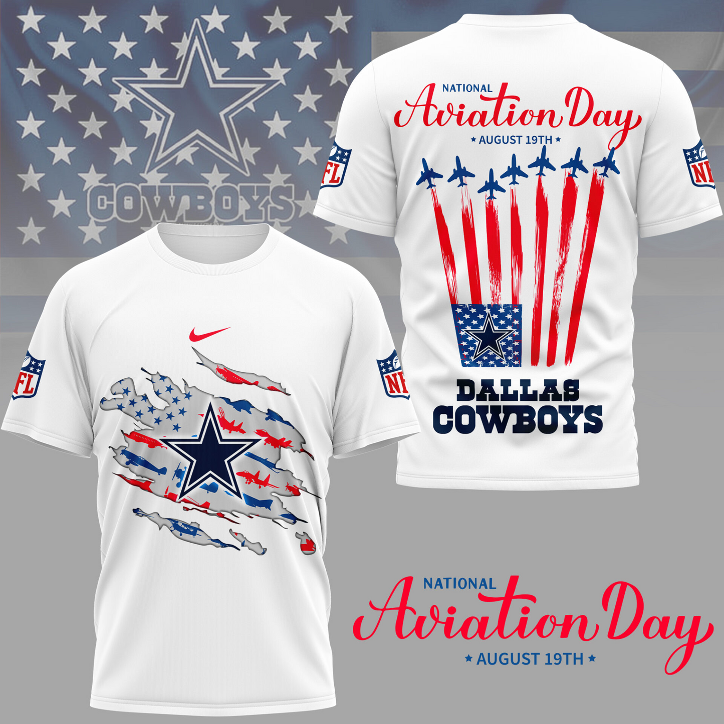 DC Premium National Aviation Day 3D Shirt DDT TTV