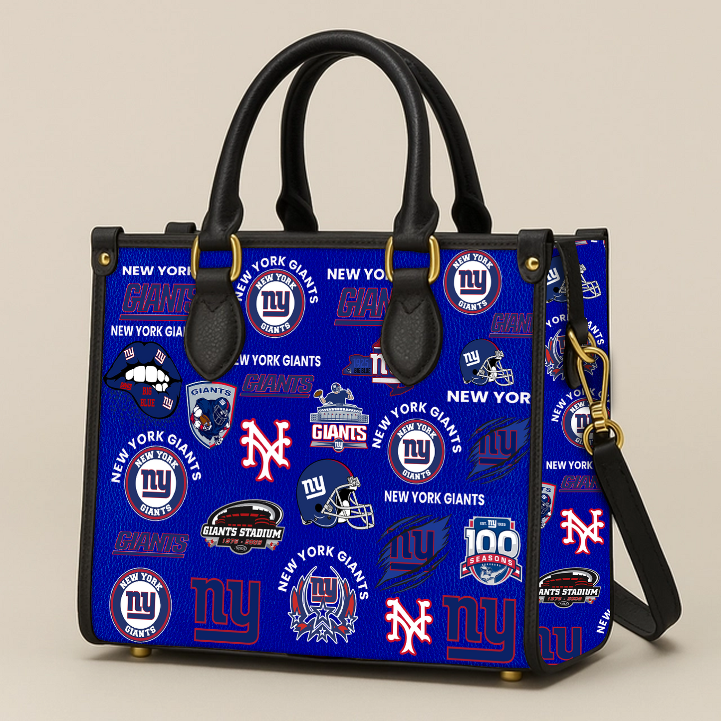 New York Giants Women Leather Hand Bag V1 DATND TANTD