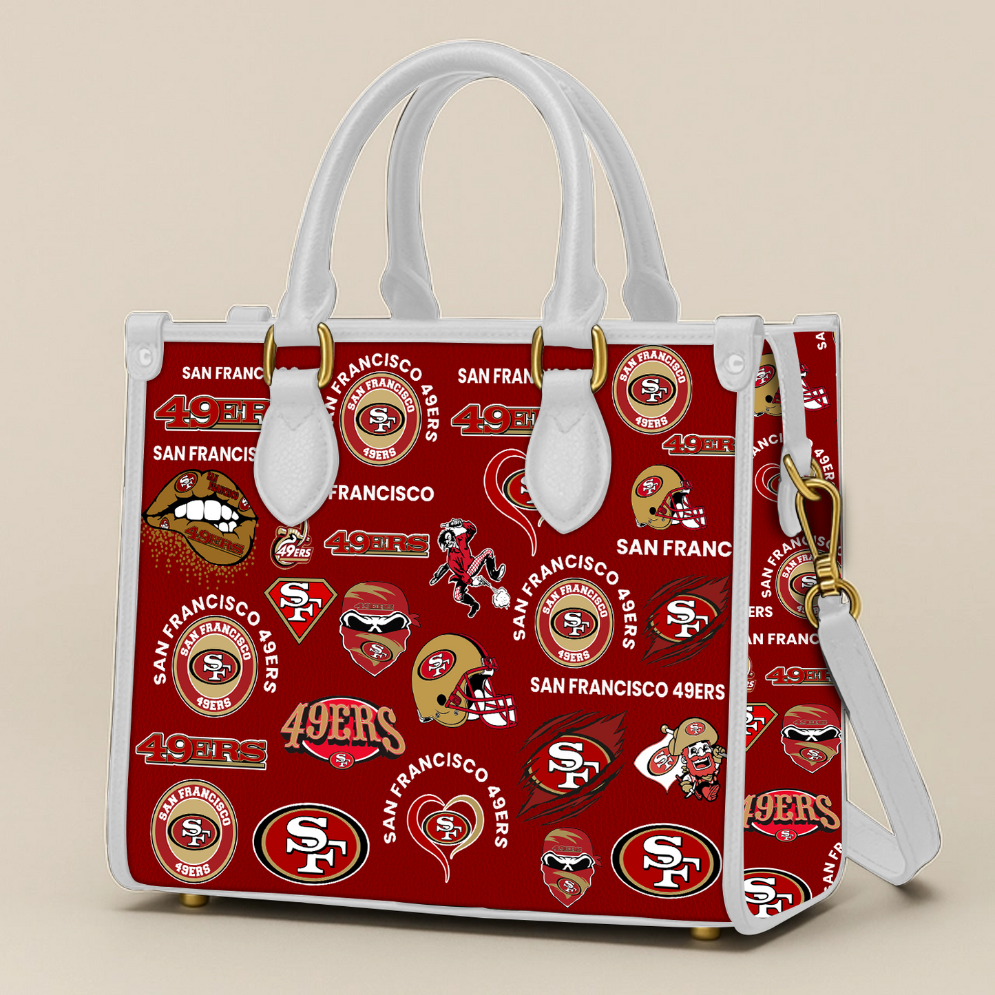 SF 49ers Women Leather Hand Bag V1 DATND TANTD