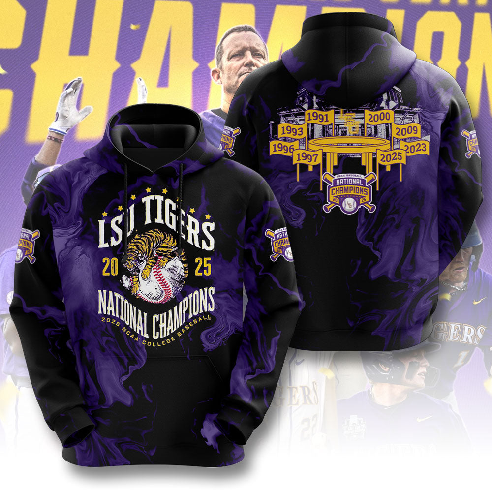 LSU Wins 2025 DI Baseball National Championship V38 Shirt DDT CTND