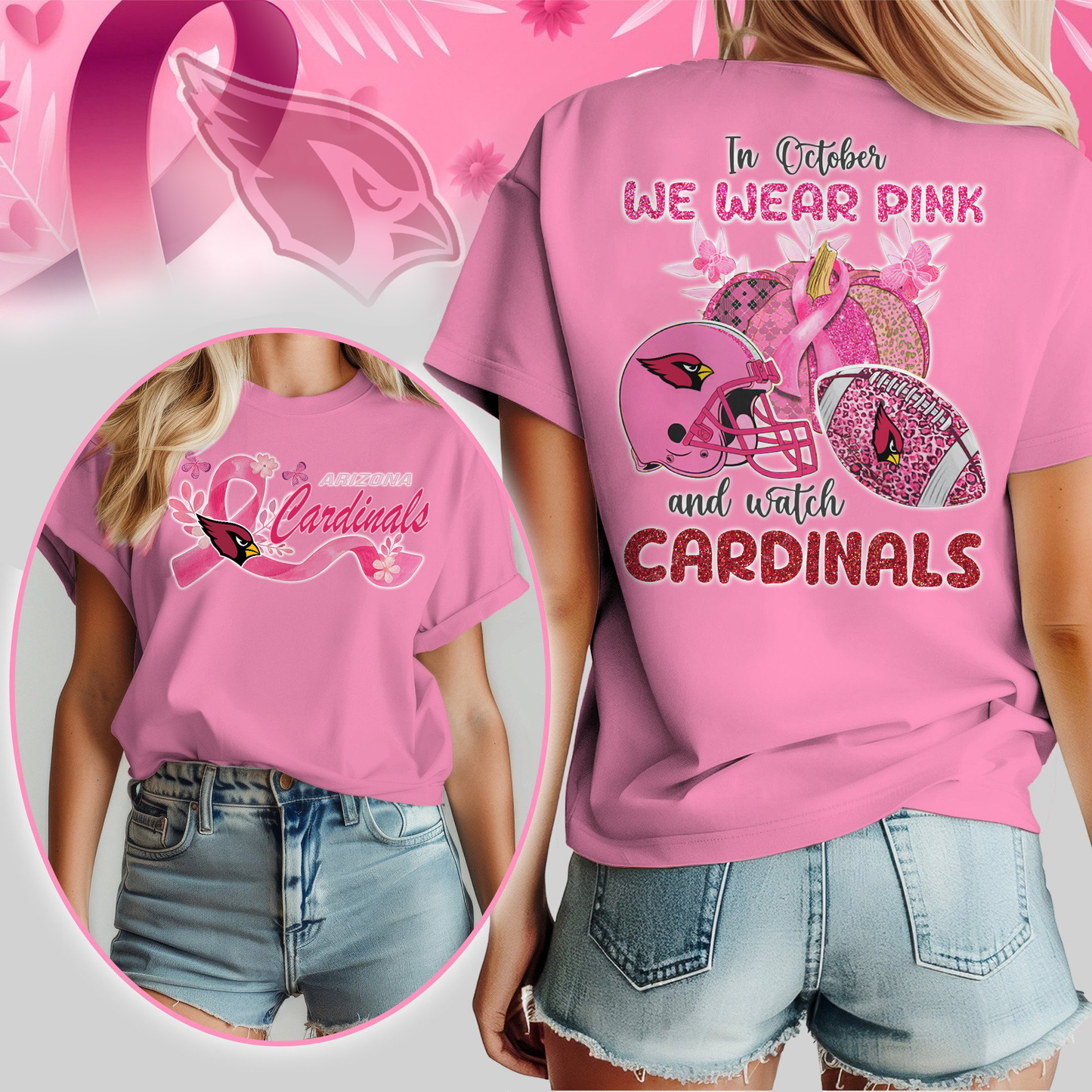 In October We Wear Pink And Watch AC Shirt DDT NTL