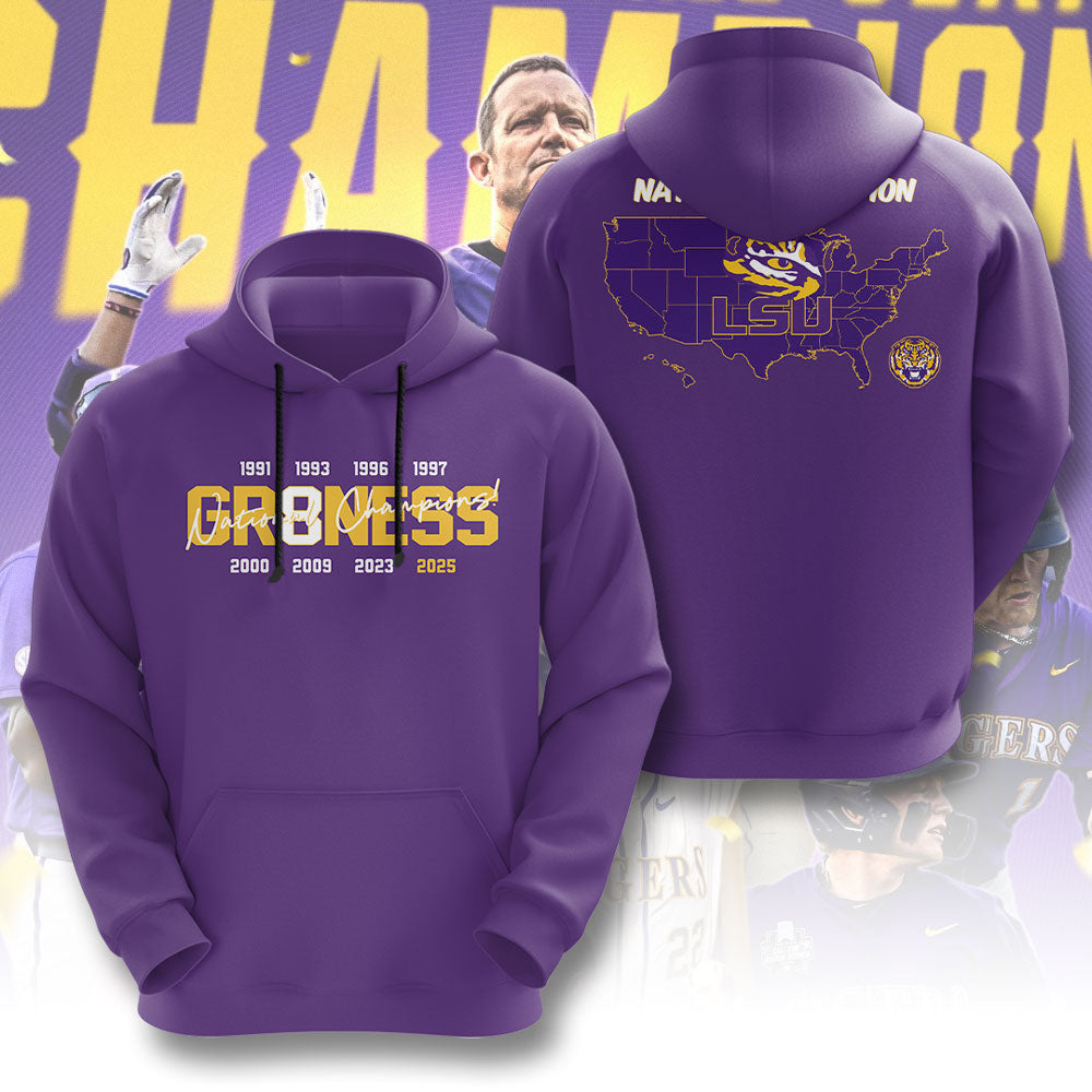 LSU Wins 2025 DI Baseball National Championship V50 Shirt DDT CTND