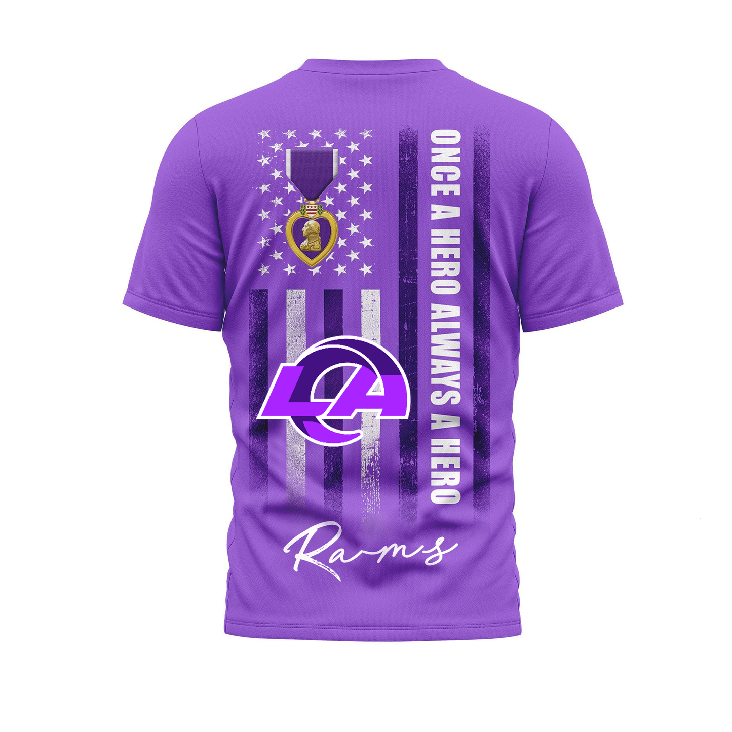 LAR Premium National Purple Hear Day 3D Shirt DDT TTV