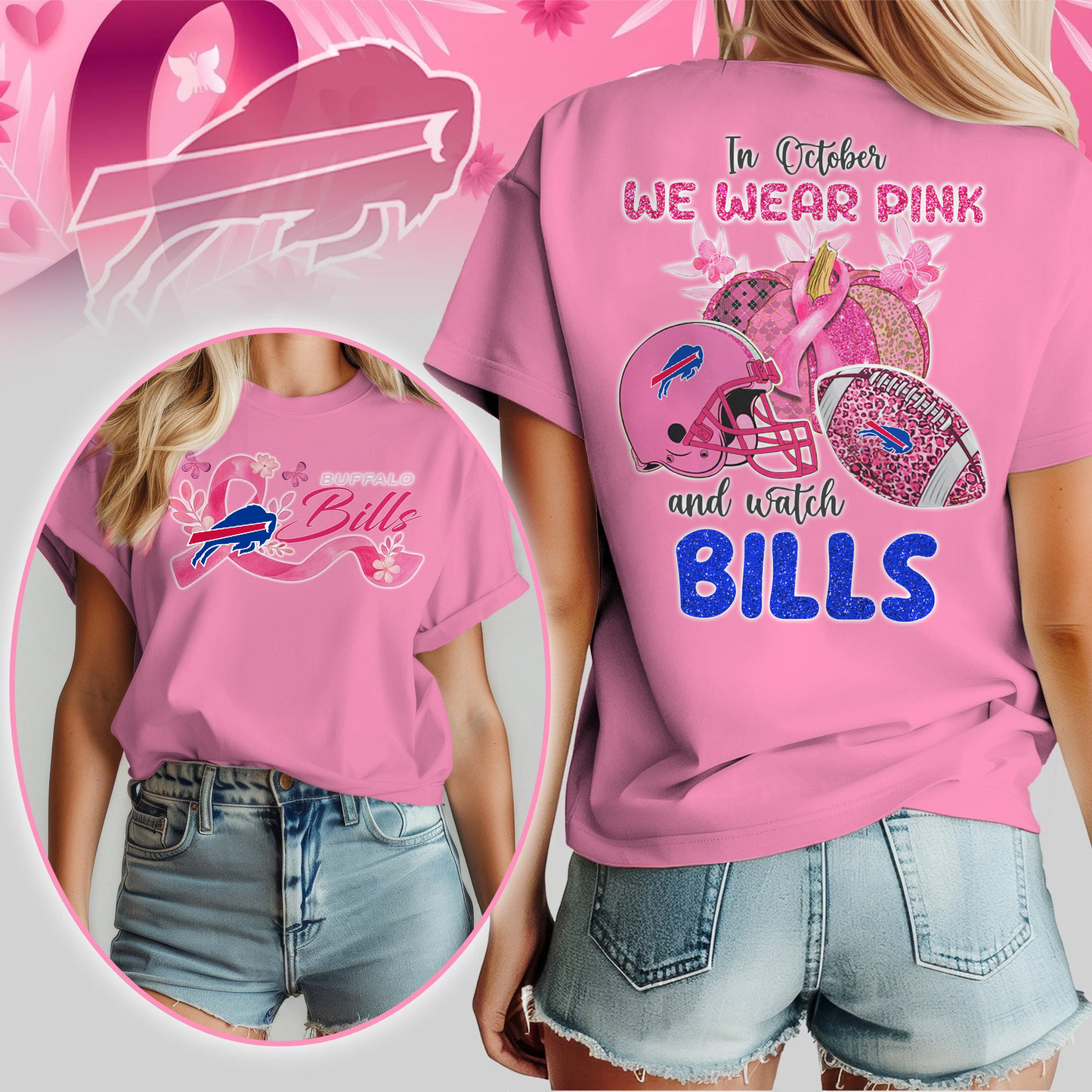 In October We Wear Pink And Watch BB Shirt DDT NTL