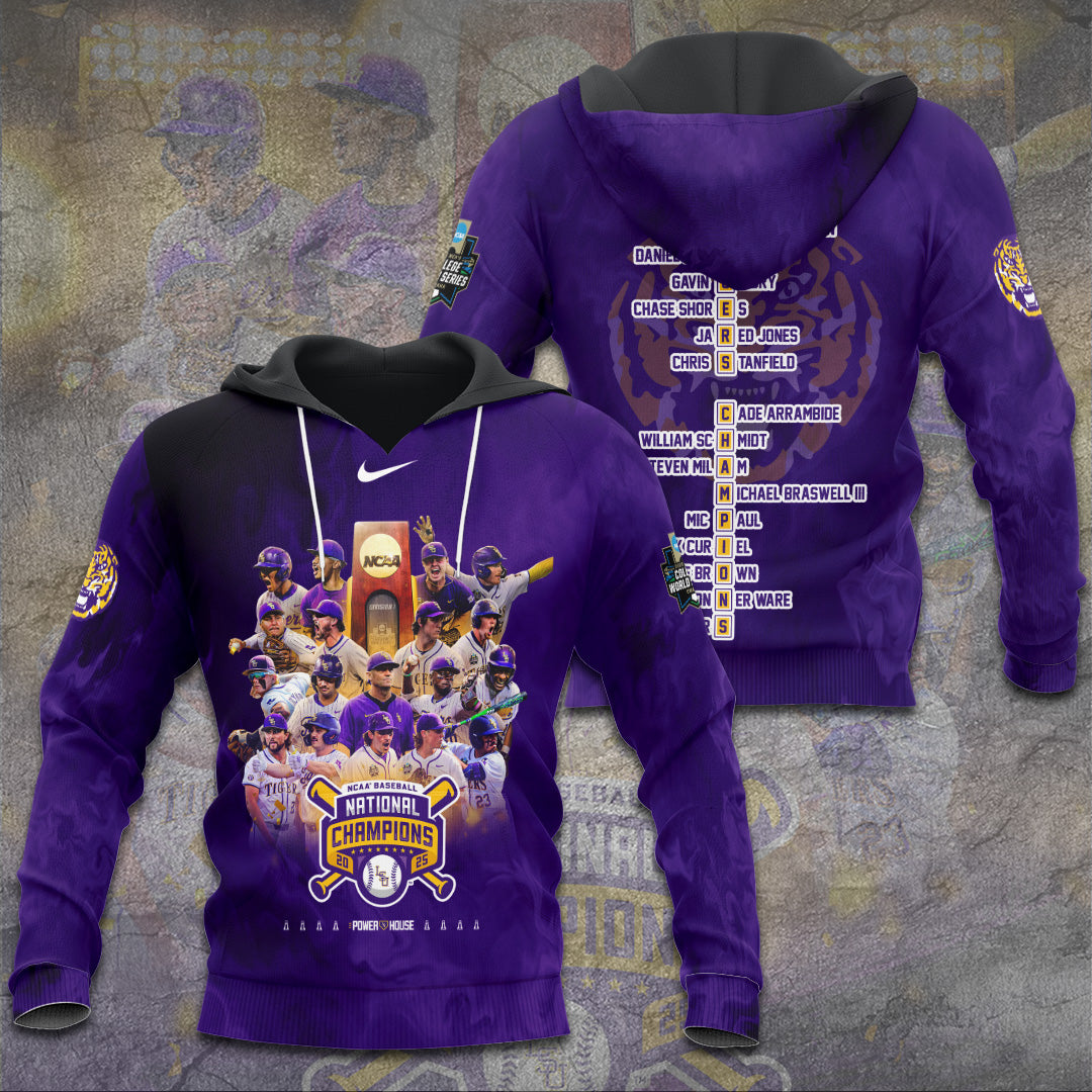 LSU Wins 2025 DI Baseball National Championship V56 Shirt DDT CTND