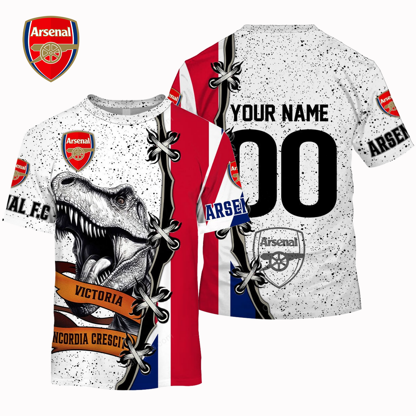ARS x EPL UK Flag Mascot Design Shirt DDT CTND