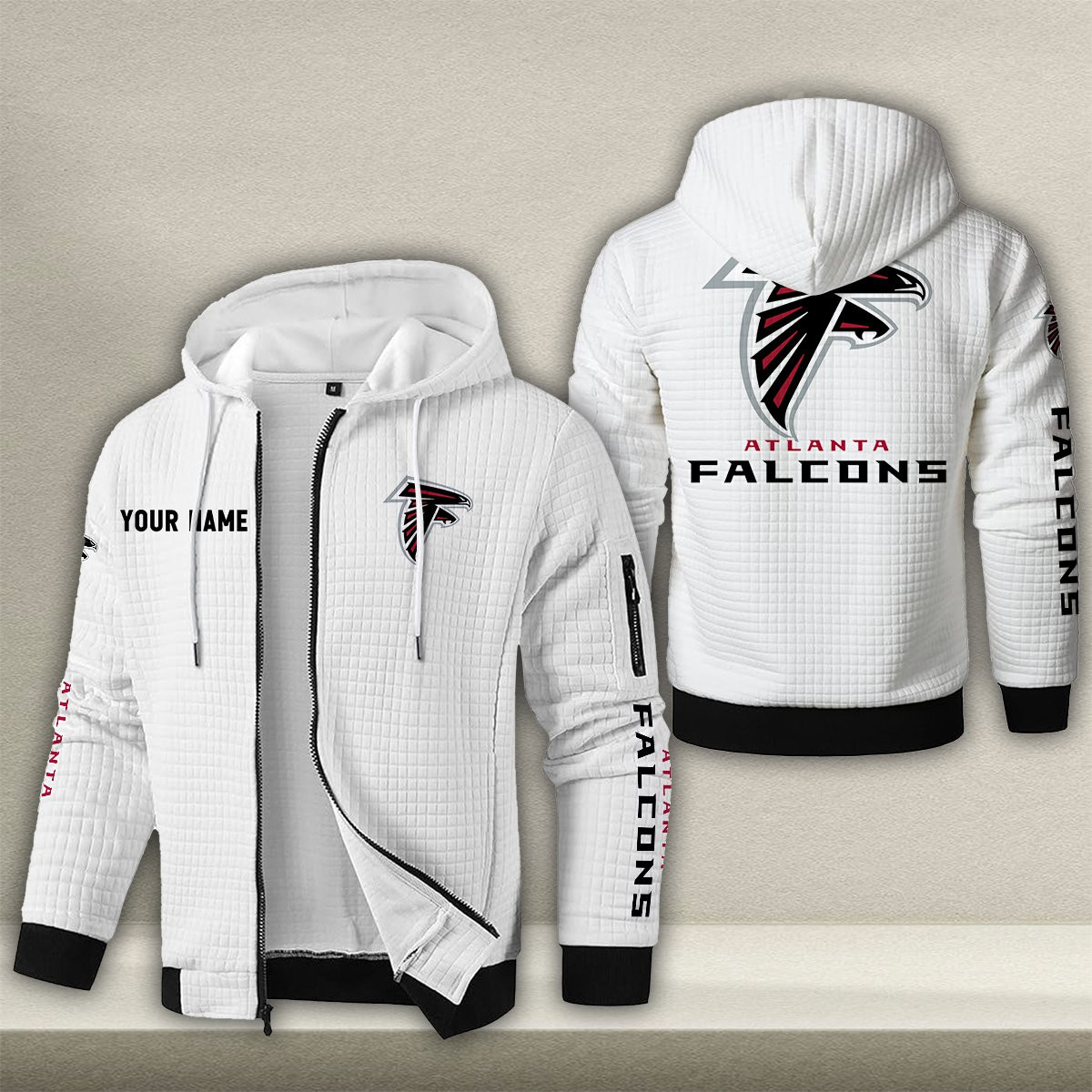 ATL x NFL Quilted Zip Hoodie DatND DVT