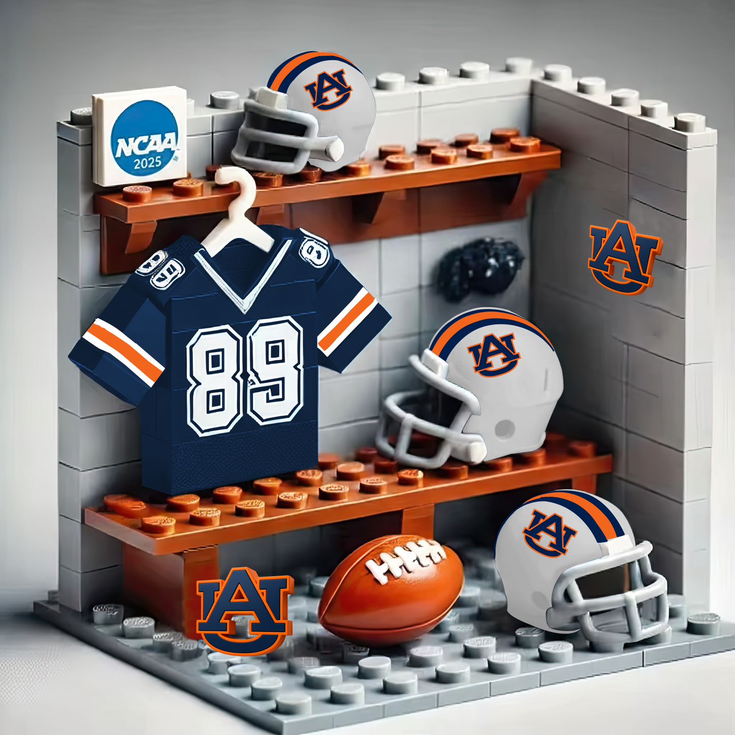 NCAA Teams Custom Building Blocks Creative Peripheral Gift Model Toy Mini Changing Room DDT CTND