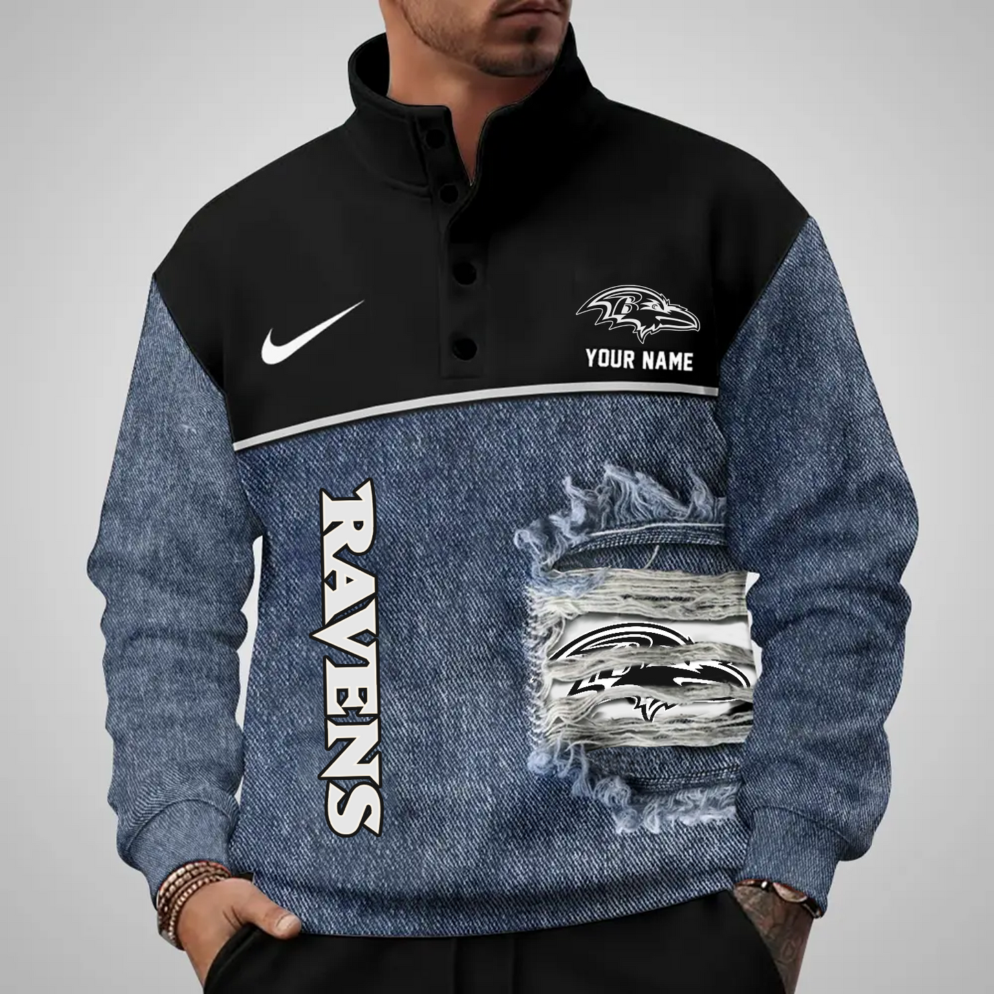 BAL x NFL Half Button Sweatshirt DatND DVT