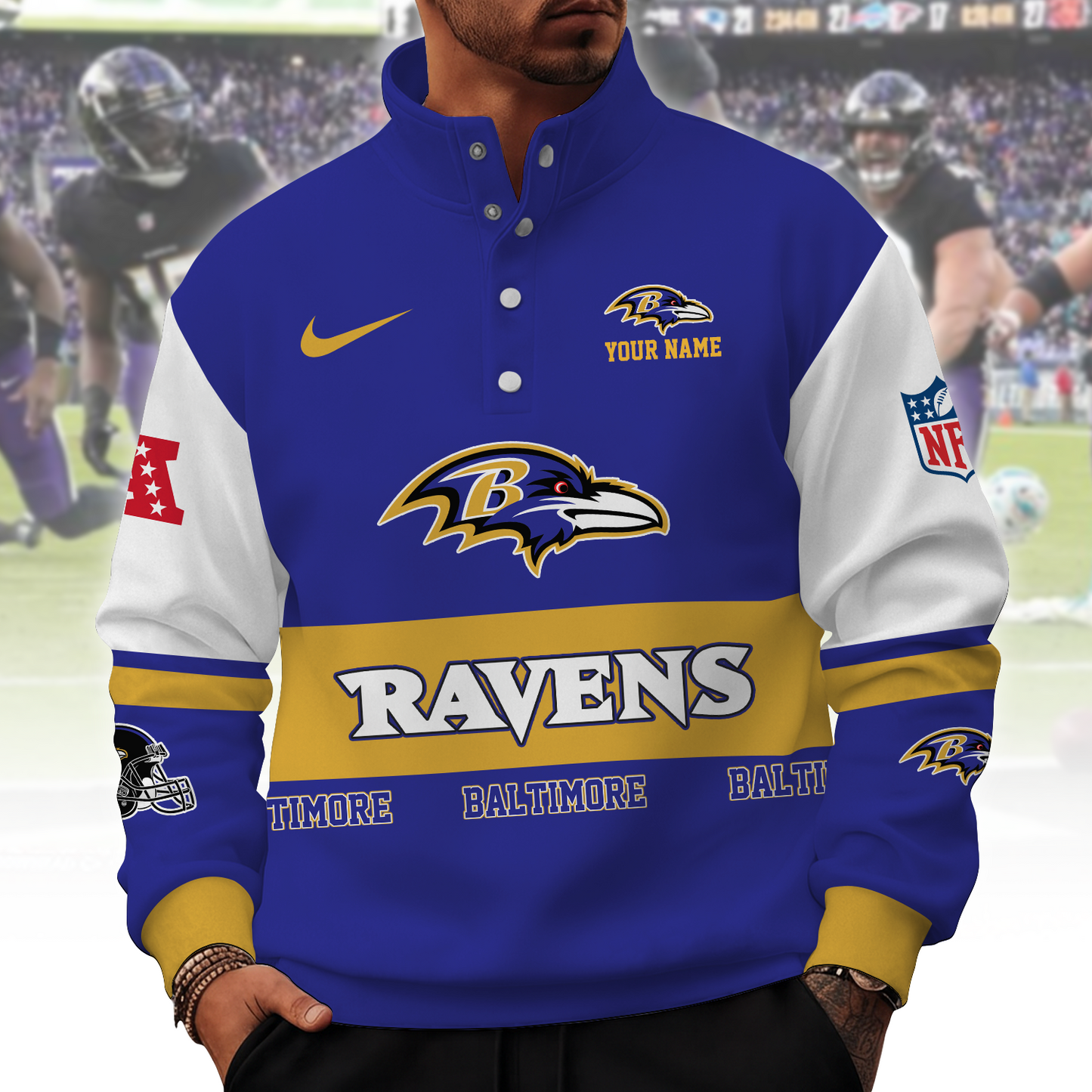 BAL x NFL Stand Collar Sweatshirt 0210 DatND DVT