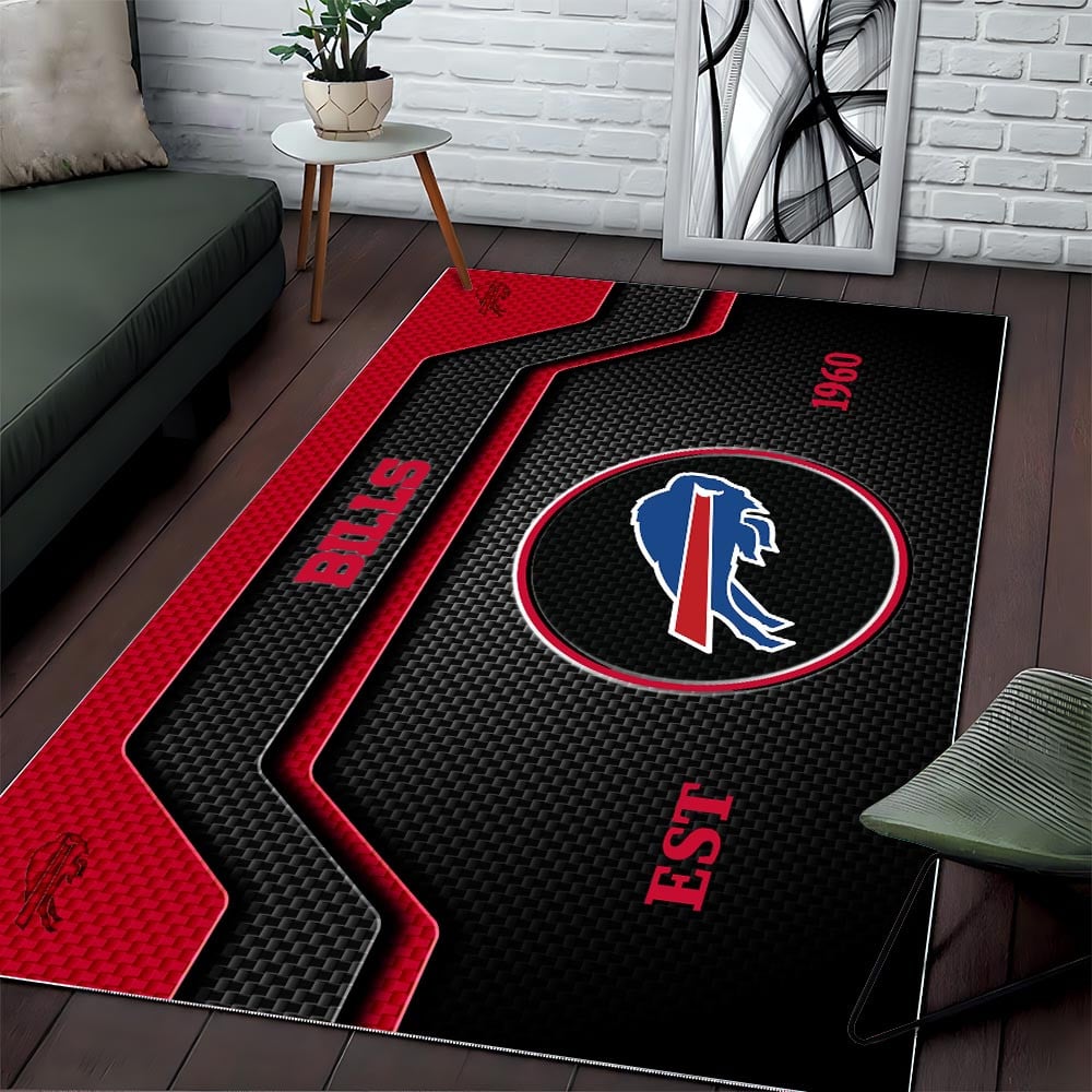 BUF x NFL Modern Sports Living Room Rug DatND DVT