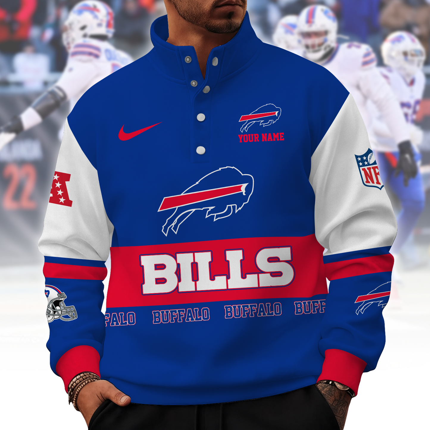 BUF x NFL Stand Collar Sweatshirt 0210 DatND DVT