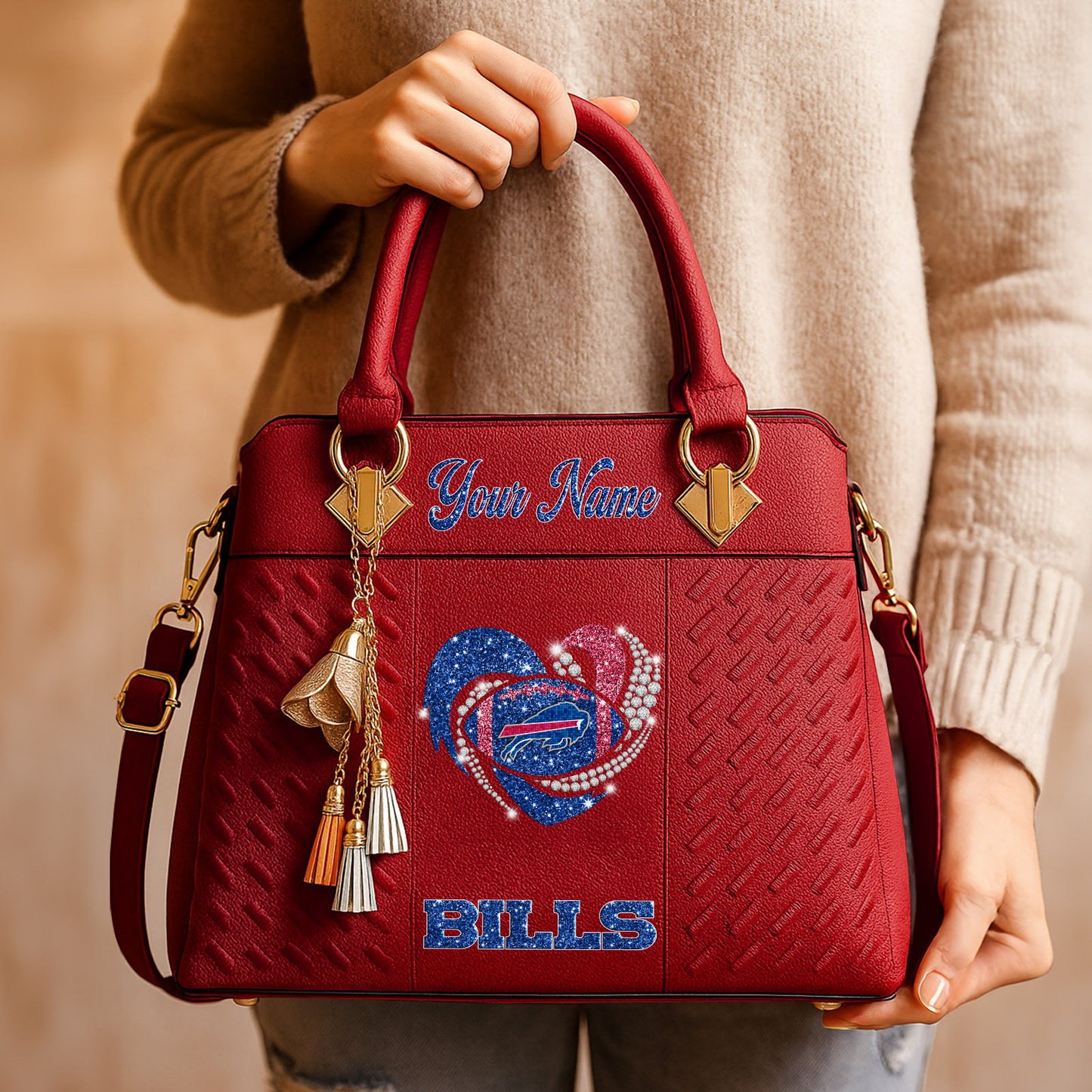 BUF x NFL Zip Handbag 0811 DatND DVT