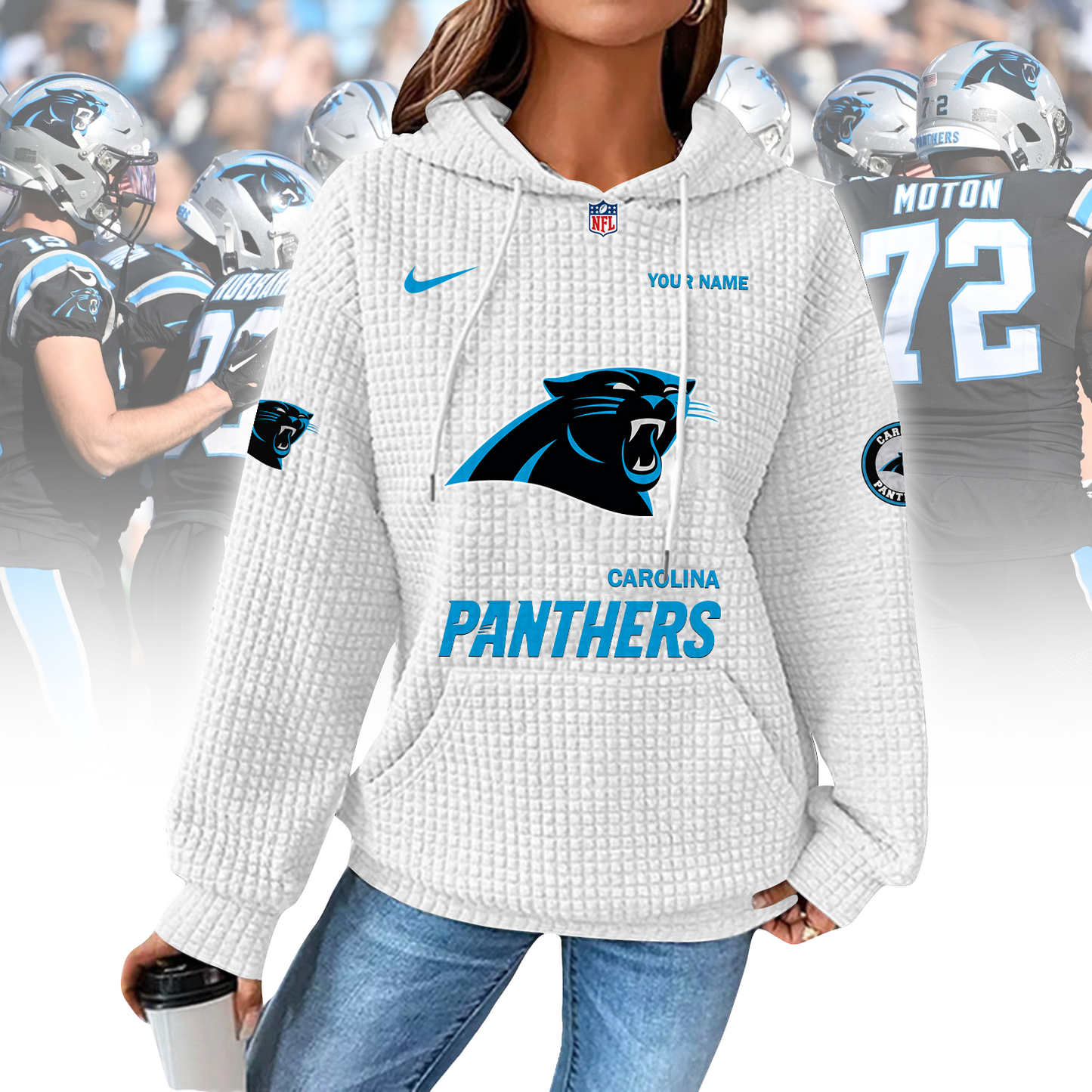 CAR x NFL Waffle Hoodie 0310 DatND DVT