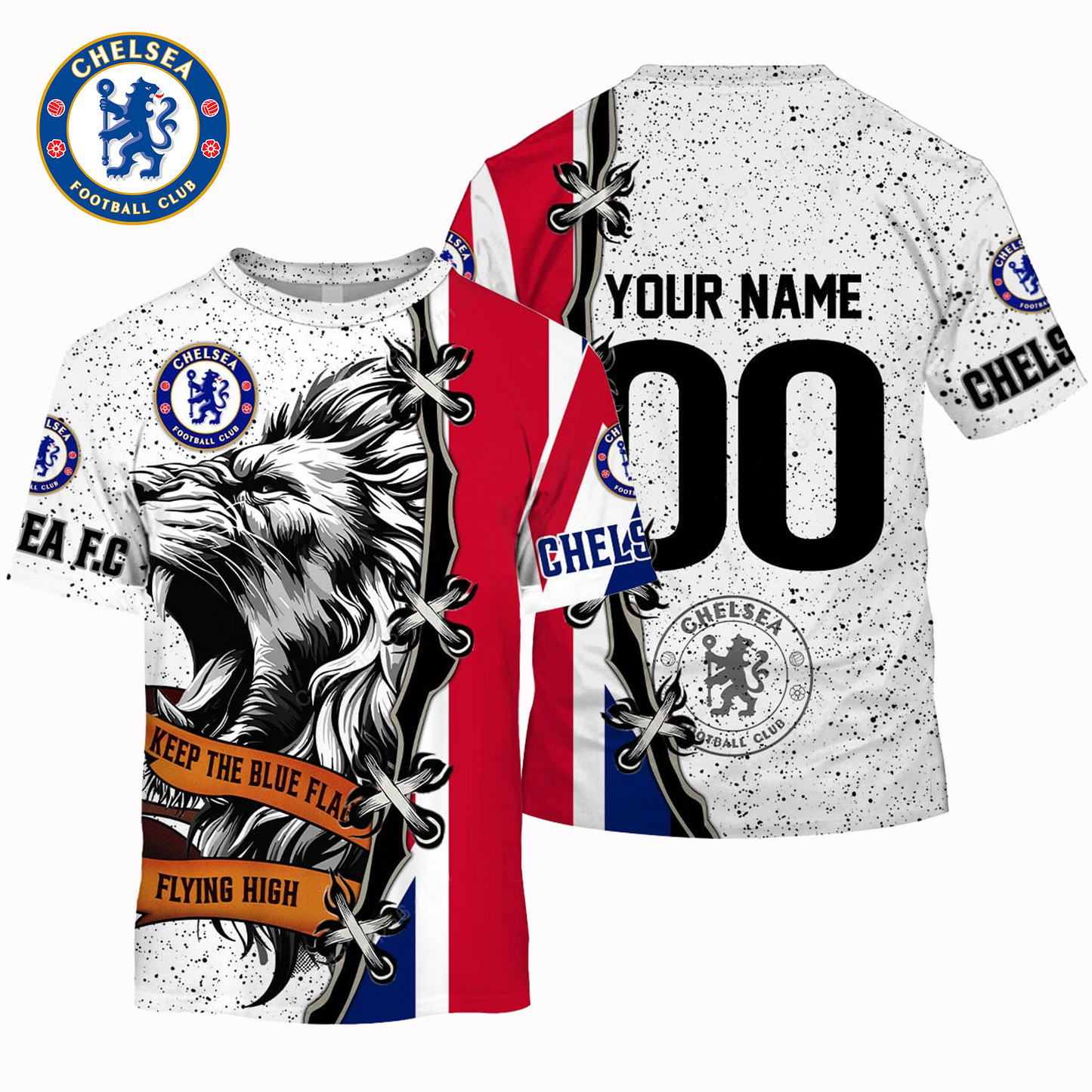 CHE x EPL UK Flag Mascot Design Shirt DDT CTND