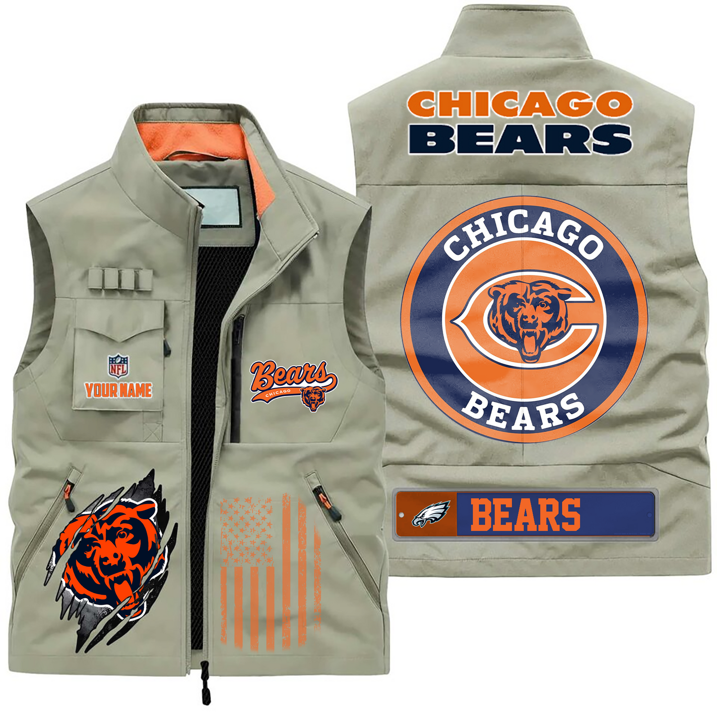 CHI Premium NFL Fishing Vest DDT CTND