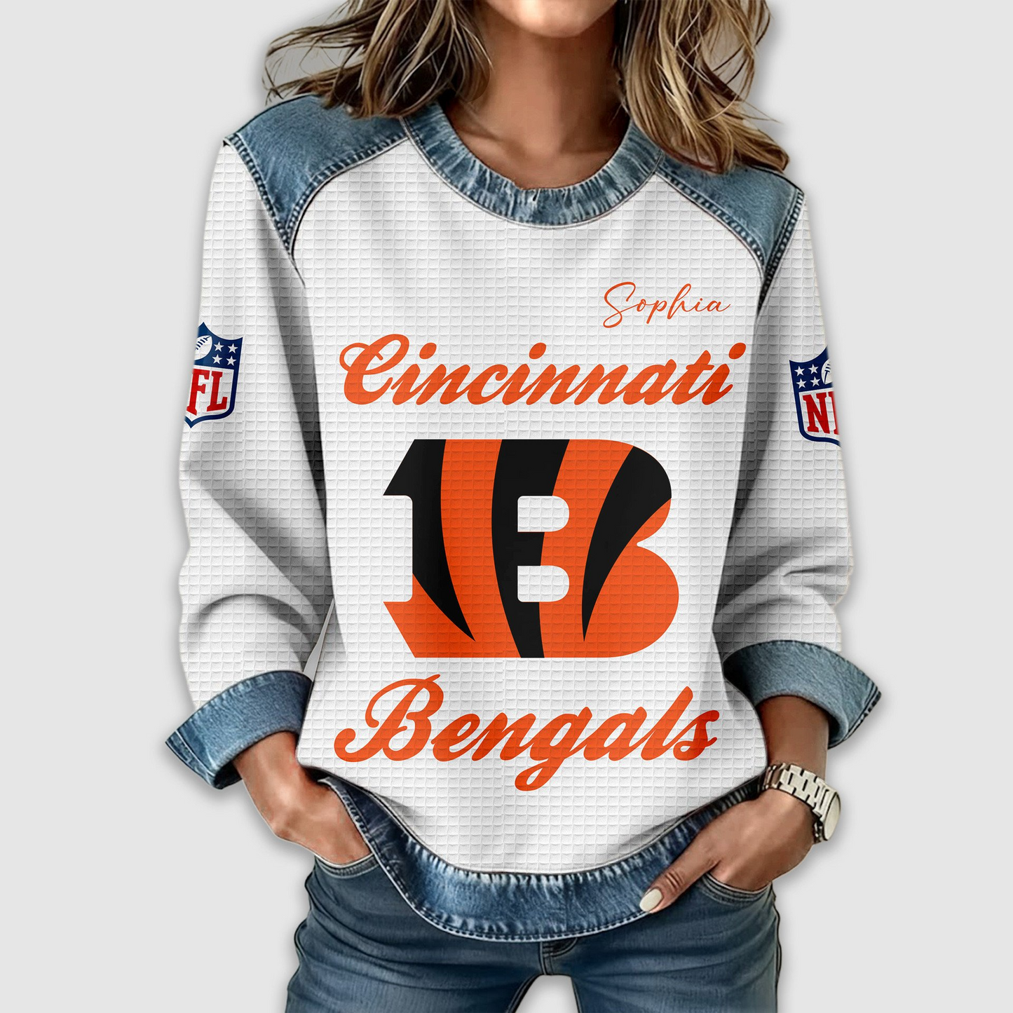 CIN Premium NFL Print Casual Sweatshirt DDT CTND