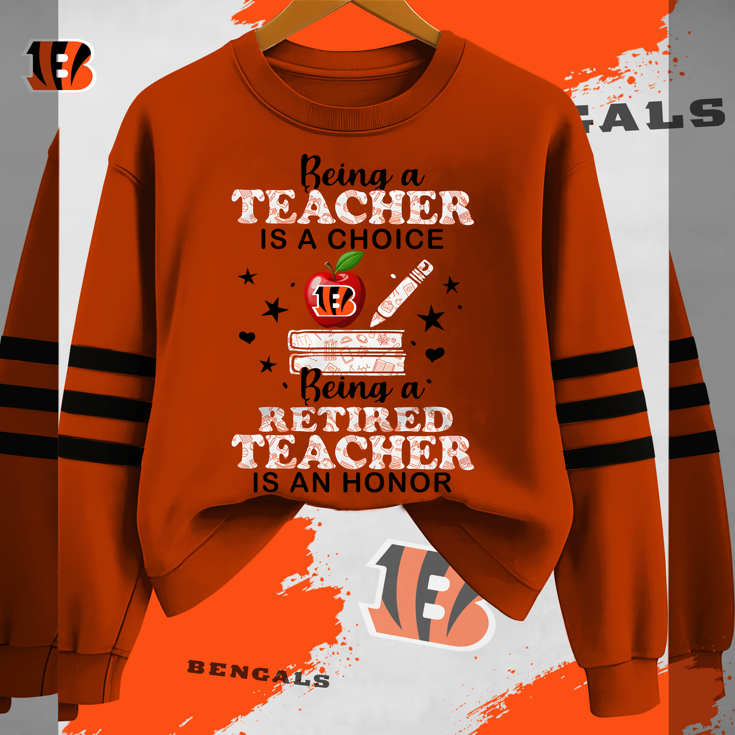 CIN Premium NFL Teacher Honor 3D Sweatshirt DDT HLPHUONG
