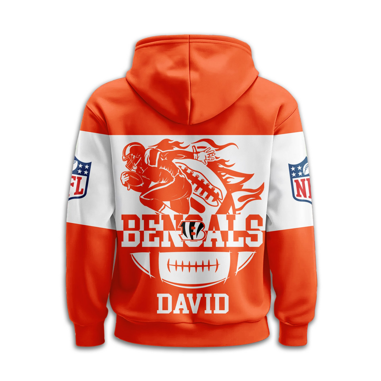 CIN Premium NFL Touchdown Spirit Personalized Hoodie DDT CTND