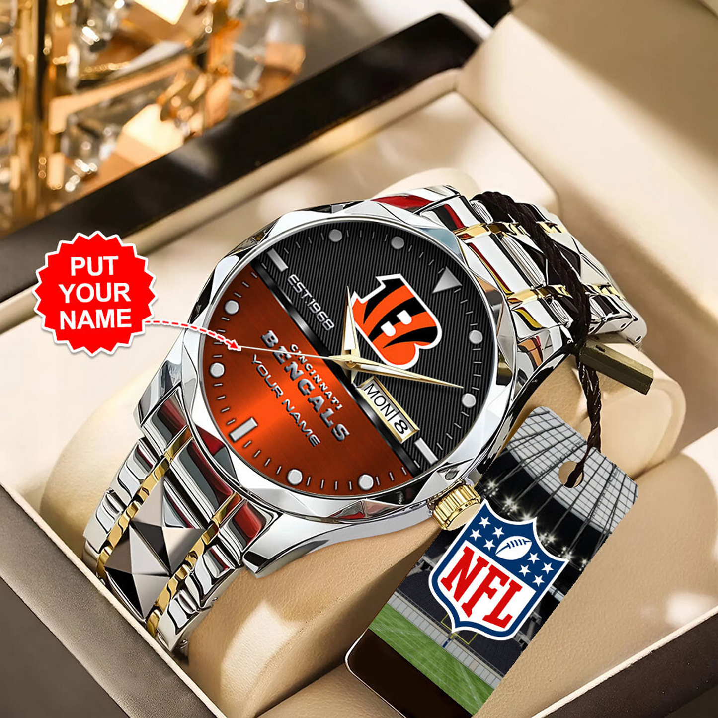 CIN x NFL Alloy Luxury Quartz Watch DATND TANTD
