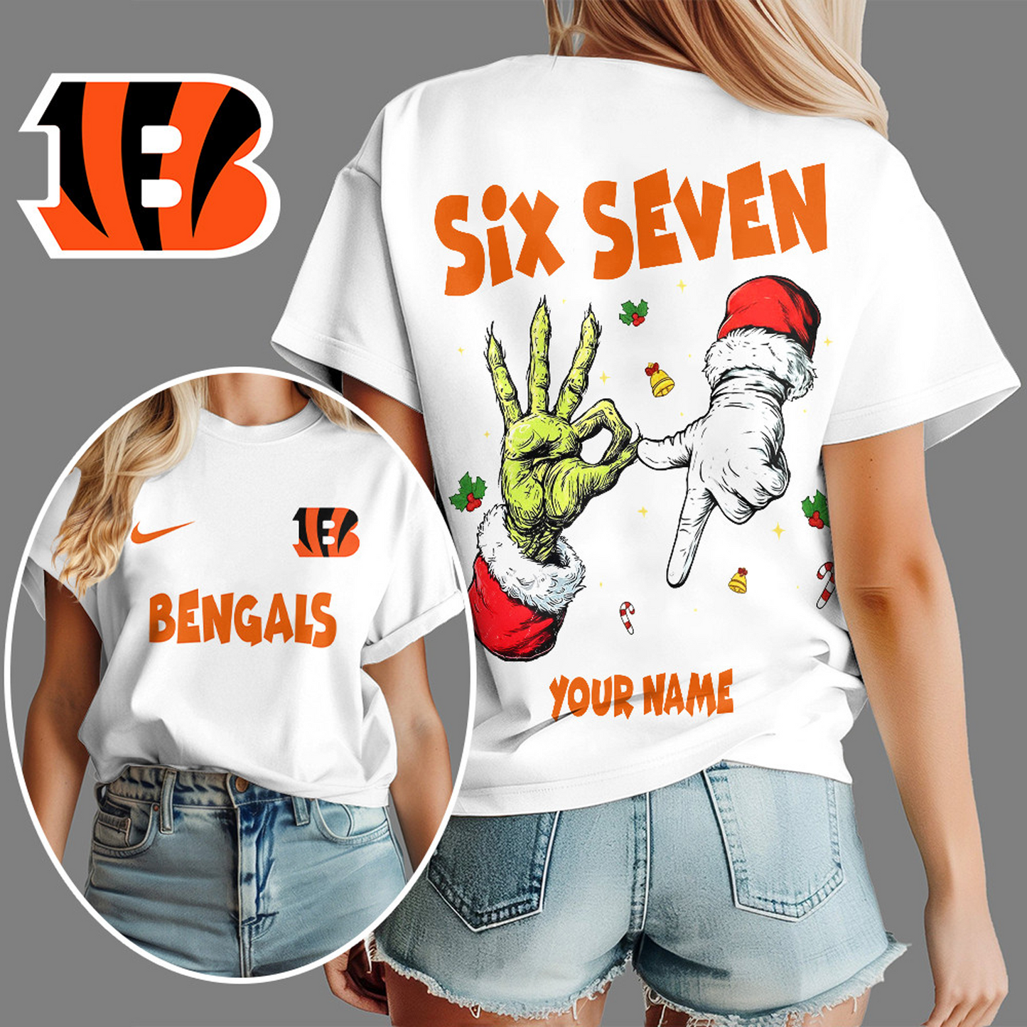 CIN x NFL Funny Six Seven Hot Trend Tshirt Custom Any Name DATND TANTD