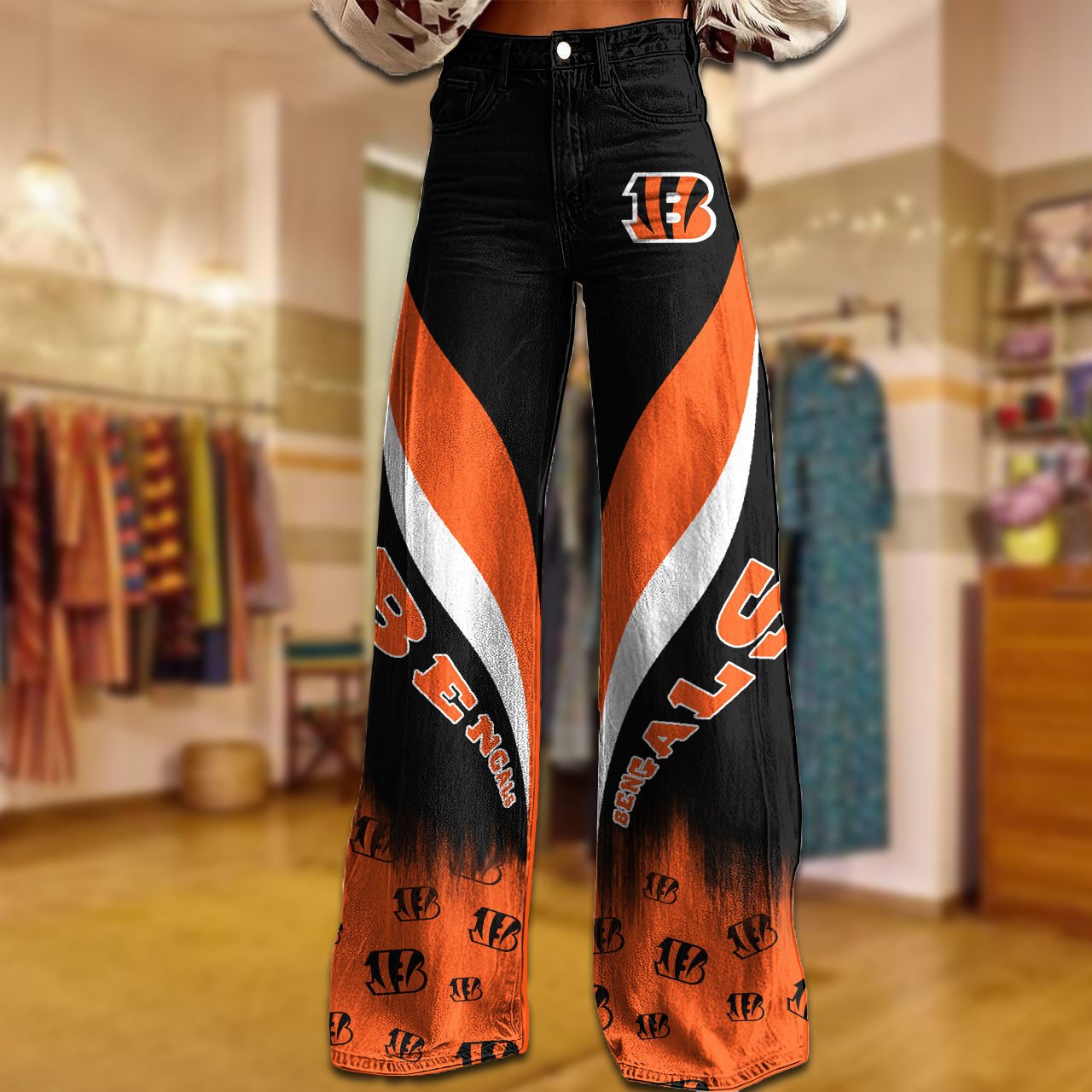 CIN x NFL Women's Casual Wide Leg Pants DATND TANTD 281025