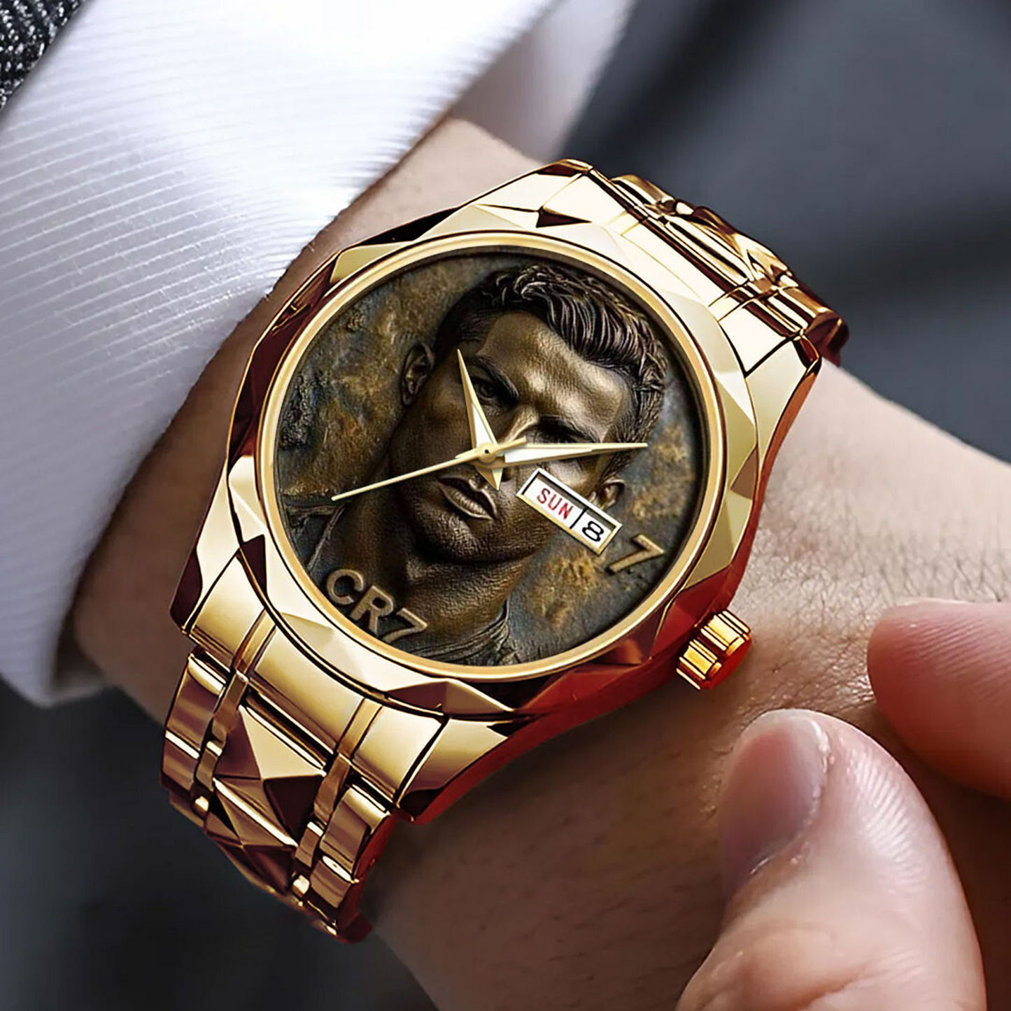CR7 Alloy Luxury Quartz Watch V1 DATND TANTD