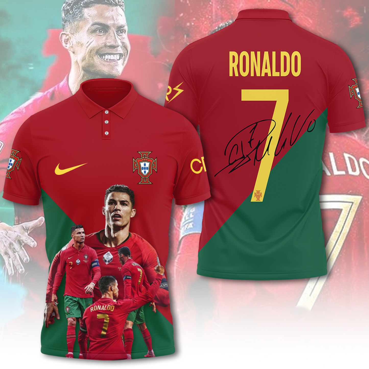 CR7 x Portugal National Football Team 3D Apparel V9 DATND TANTD