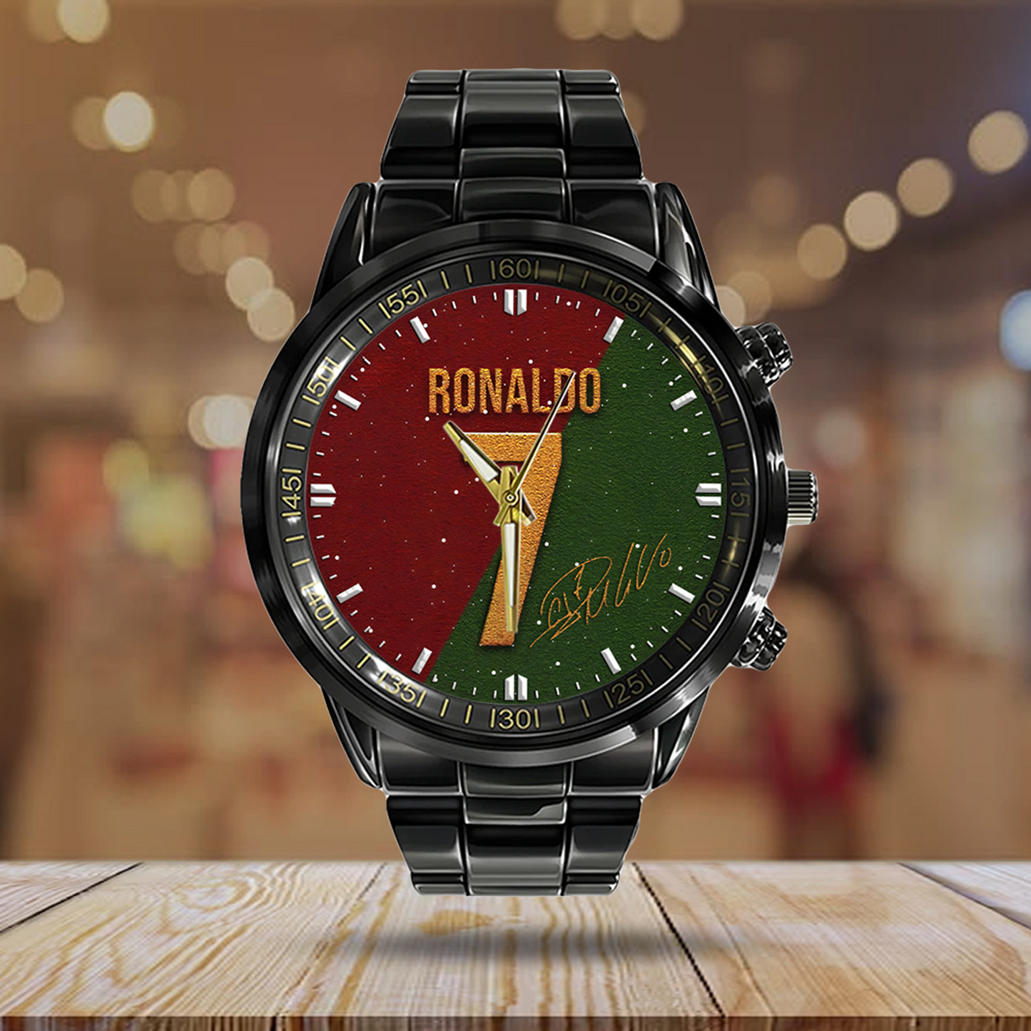 CR7 x Portugal National Football Team Black Stainless Steel Watch DATND TANTD