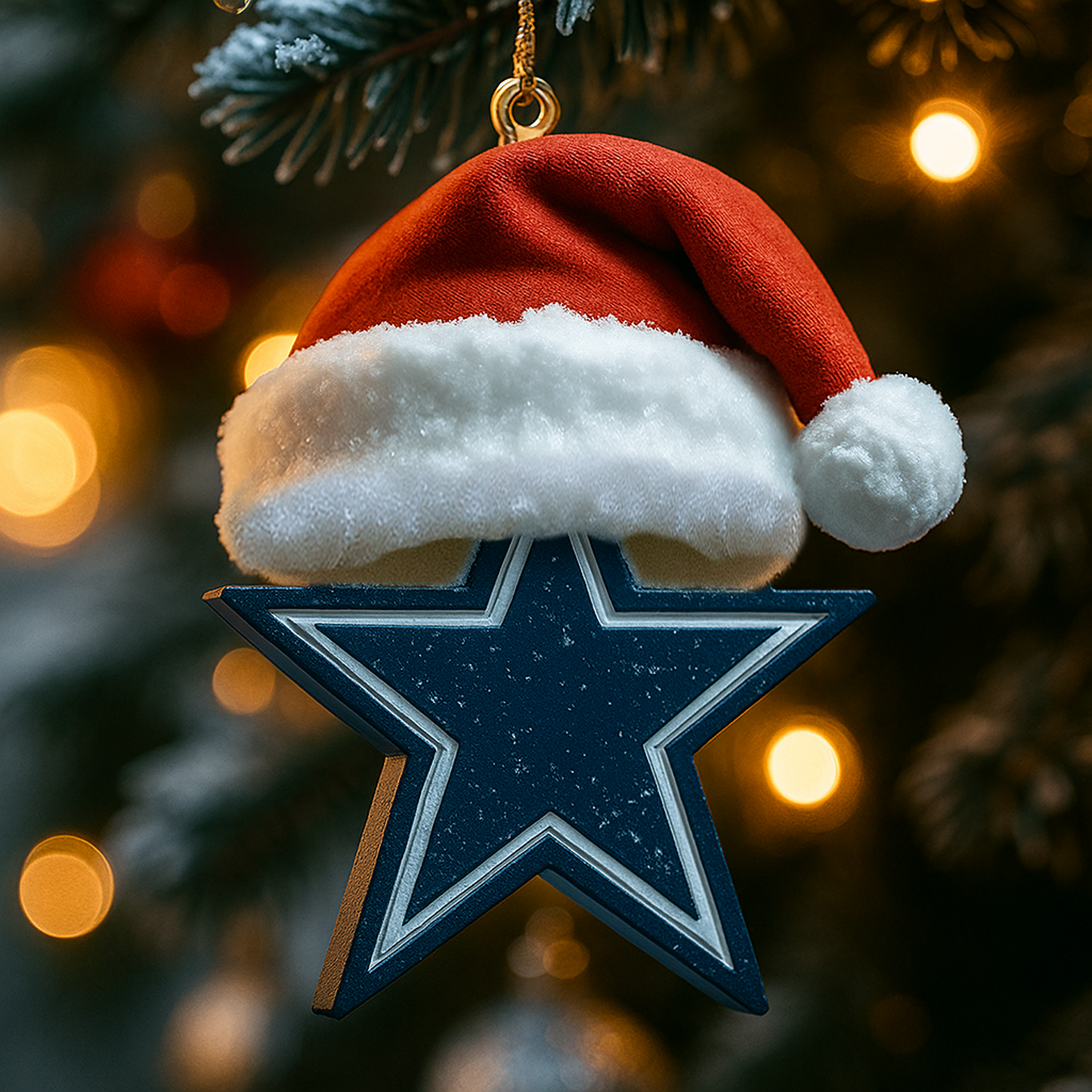 DAL x NFL Santa Hat Christmas Ornament 0811 DatND DVT