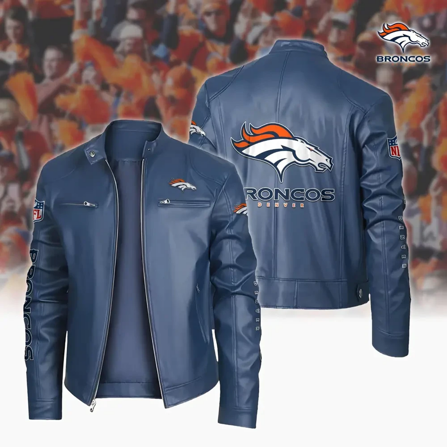 DEN x NFL Sport Leather Jacket DATND TANTD