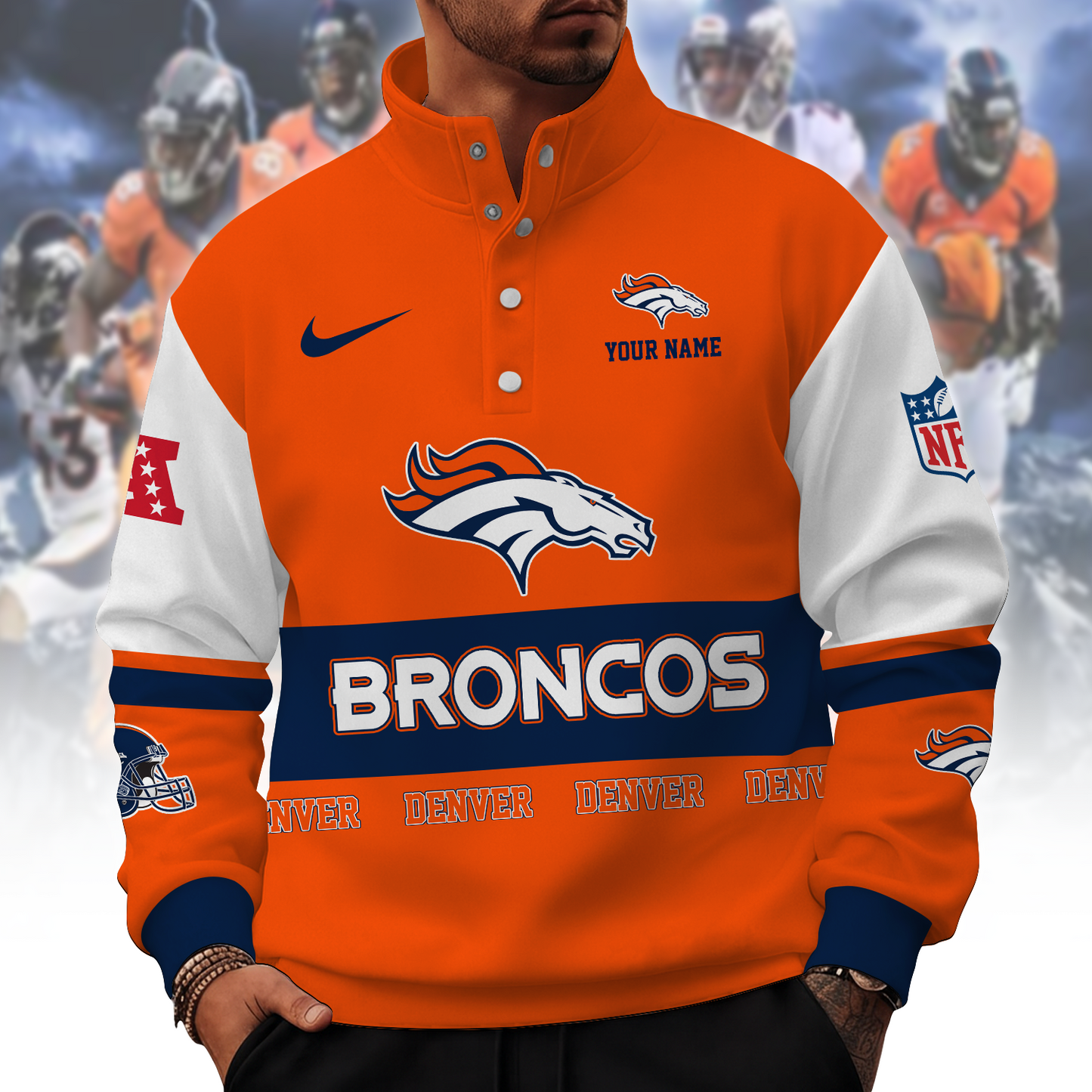 DEN x NFL Stand Collar Sweatshirt 0210 DatND DVT