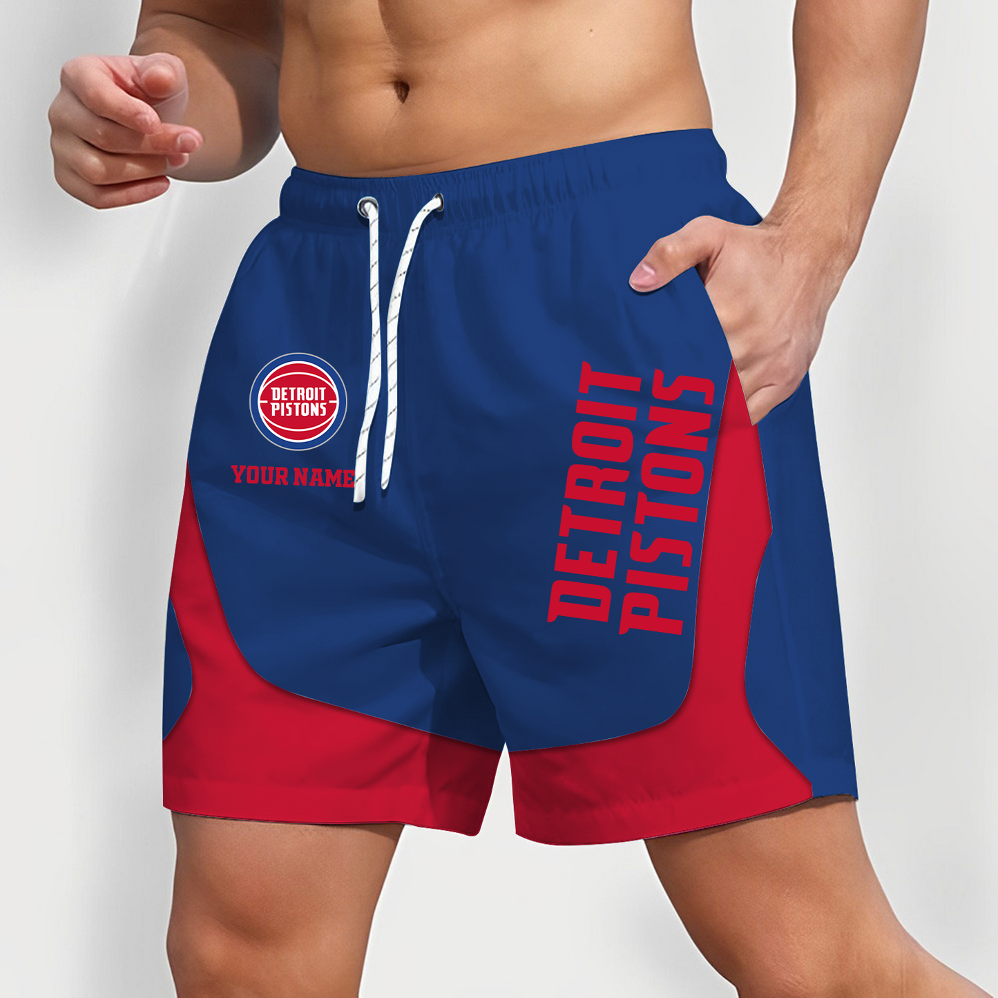 DET x NBA Team Special Short Pants For Men Custom Name Gifts DATND TANTD