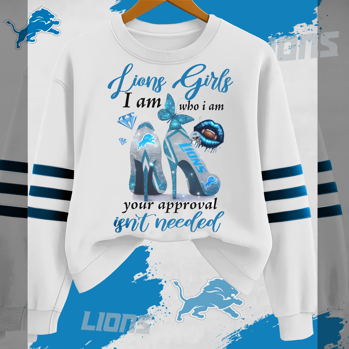 DL NFL I Am Who I Am Glitter Sweatshirt DDT HLPHUONG