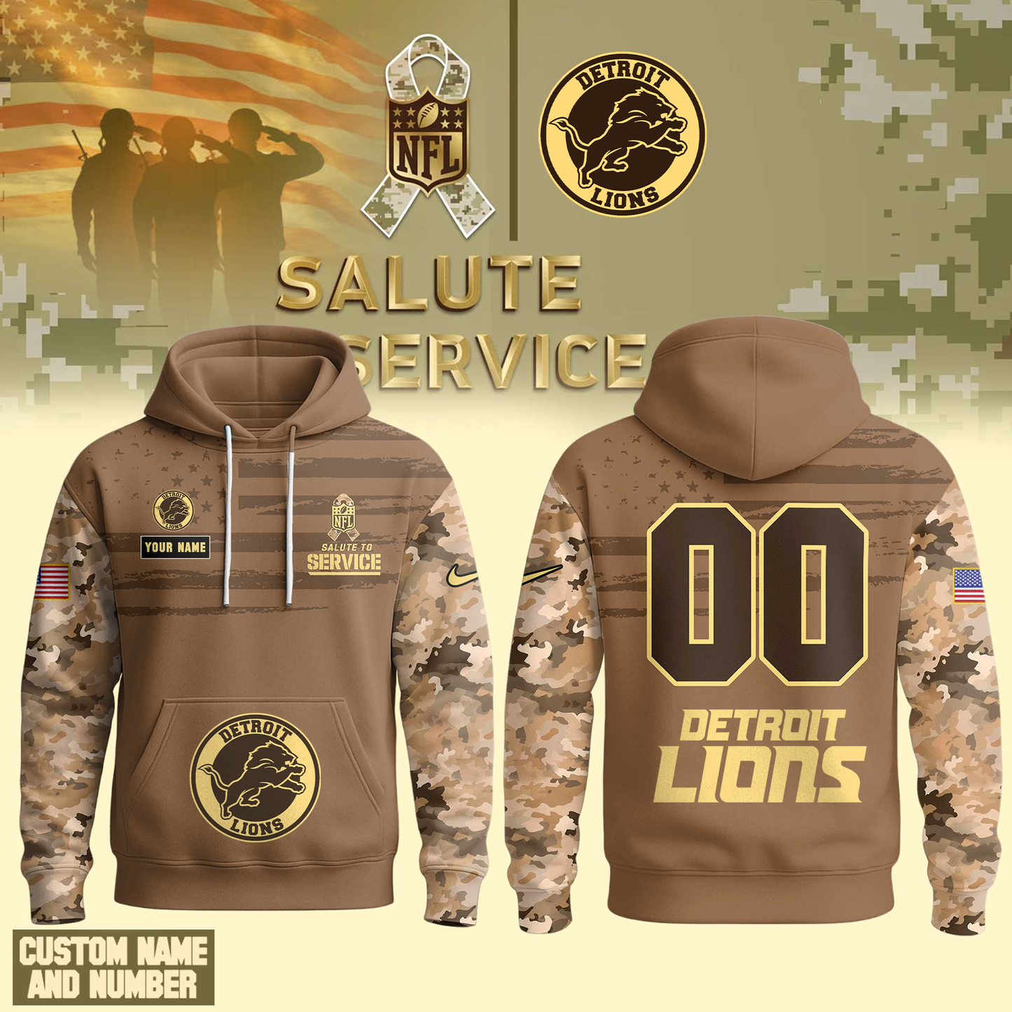 DL Premium NFL Salute To Service Hoodie DDT NTL