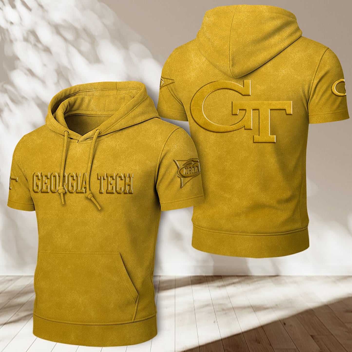 GT x NCAA Half Sleeve Hoodie T-Shirt DatND ThuongNH