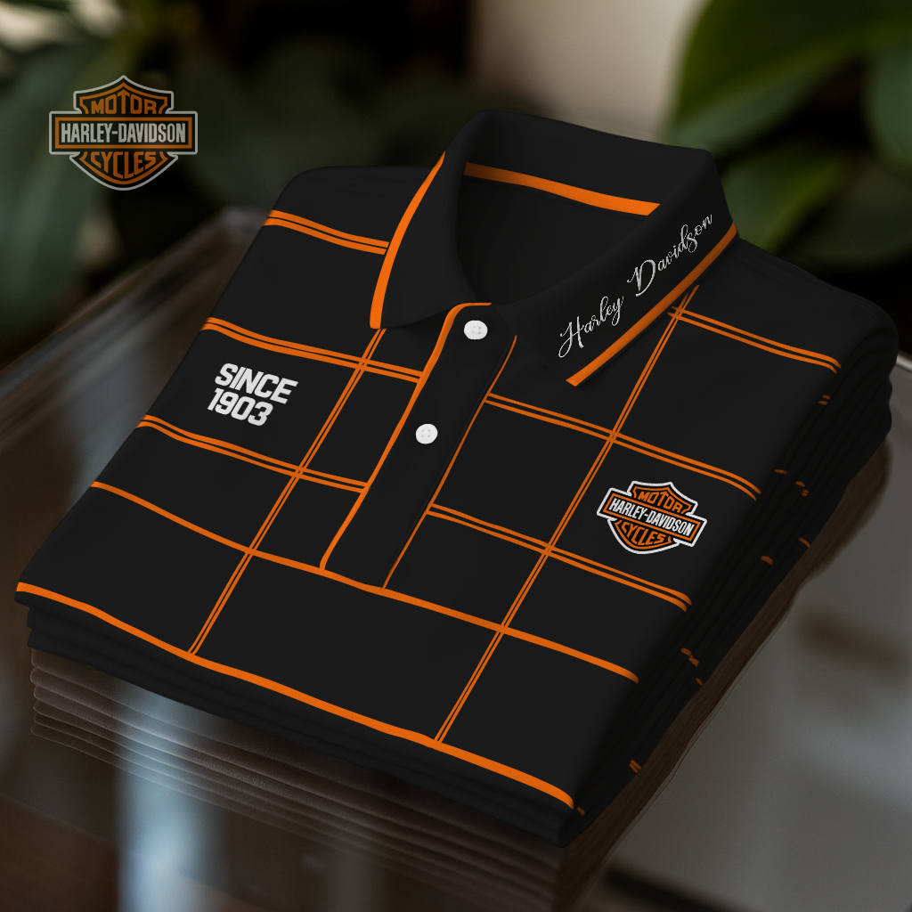 HD Premium Motorcycle Polo Shirt DDT NTL