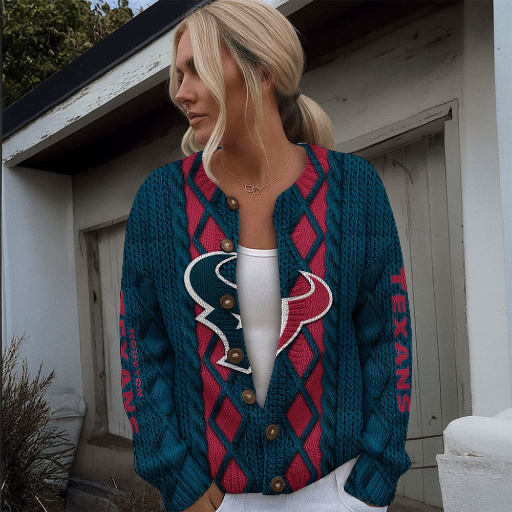HOU x NFL Women's Cardigan Sweater DatND DVT
