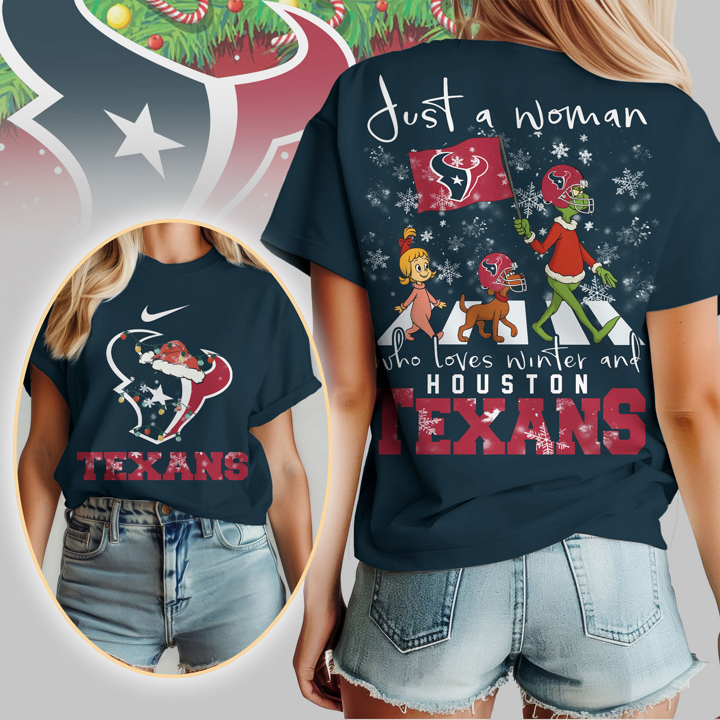 HT Premium NFL Just A Woman Who Loves Winter 3D Shirt DDT CTND