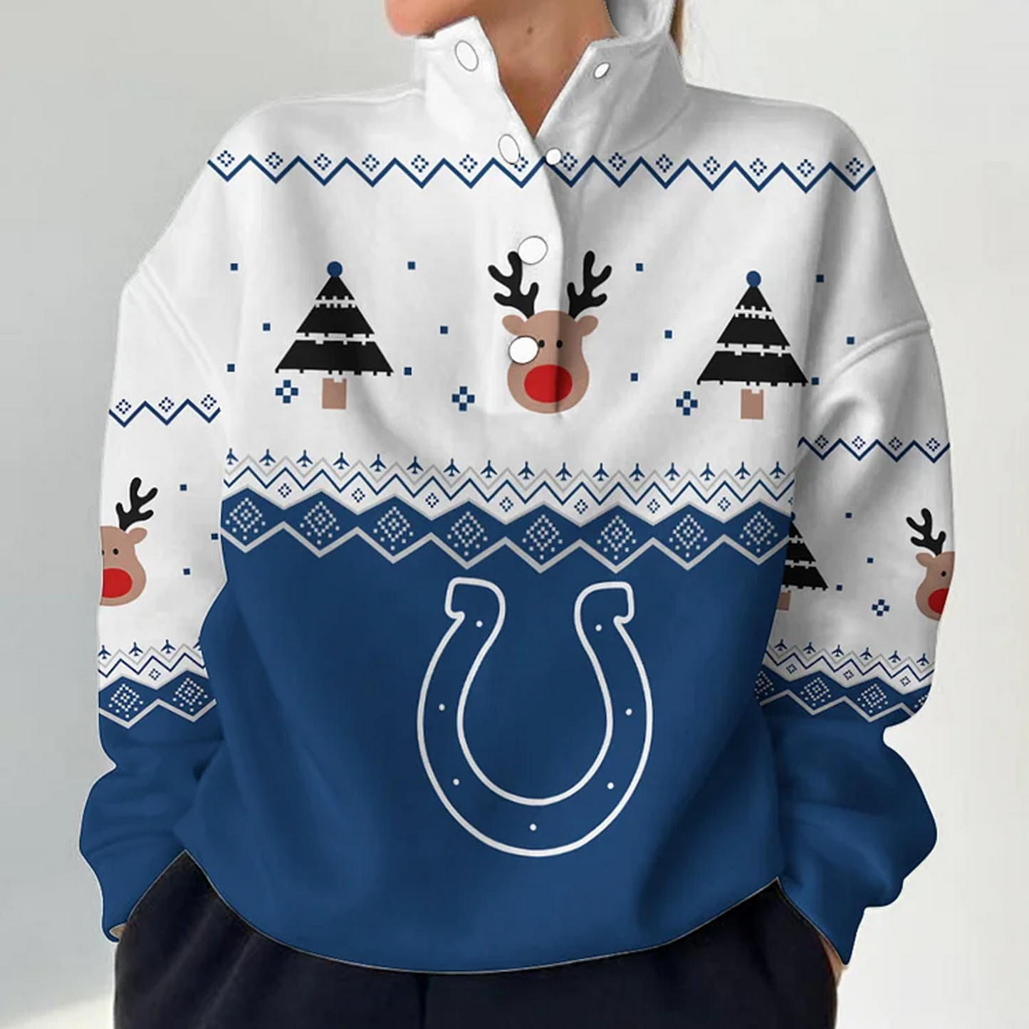 IND X NFL Women's Outdoor Casual Stand Collar Long Sleeve Pullover DATND THUONGNH