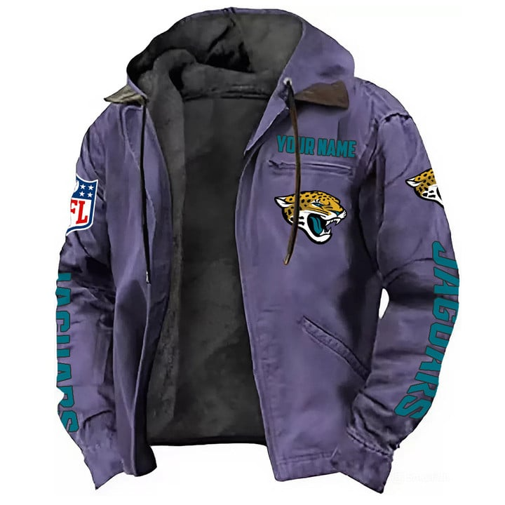 Jacksonville Jaguars Hooded Cardigan Jacket V1 NAK