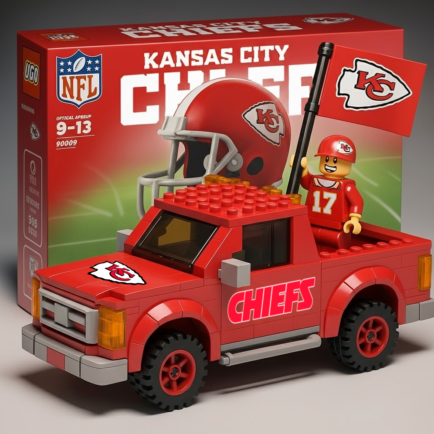 KC x NFL Building Blocks Truck Toy Set DatND DVT